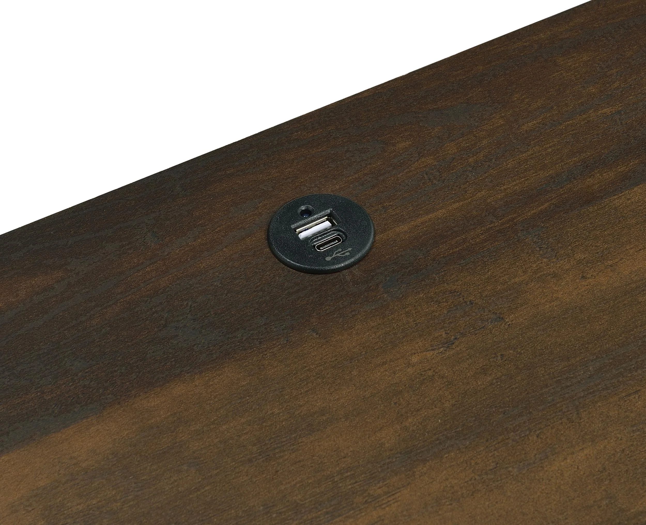 Westpark Dark Pine Nightstand with LED Lights and USB Ports - Image 11