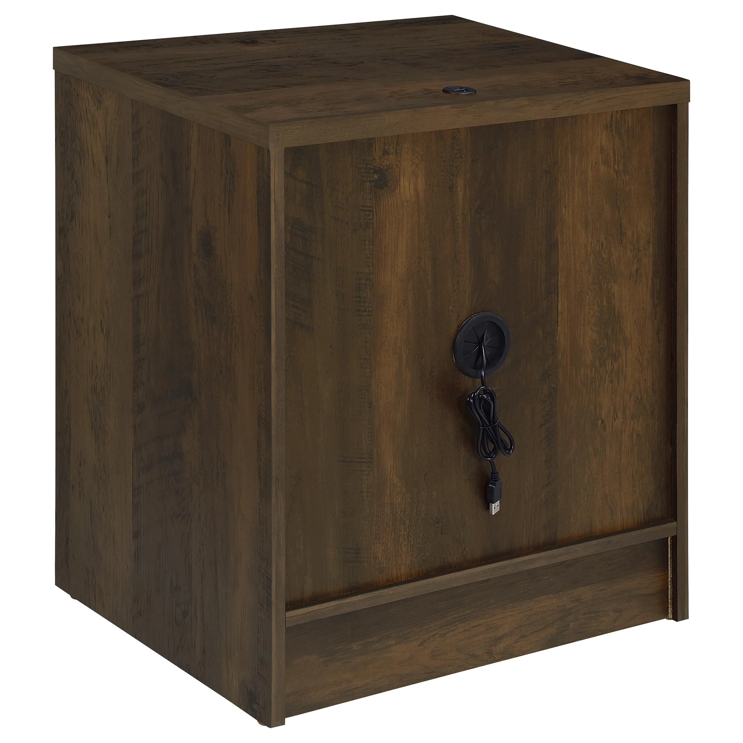 Westpark Dark Pine Nightstand with LED Lights and USB Ports - Image 5