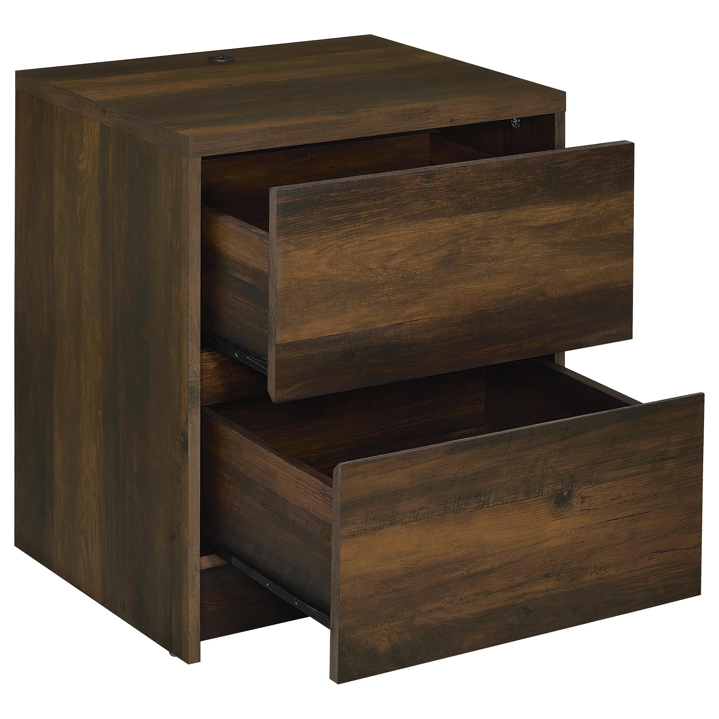Westpark Dark Pine Nightstand with LED Lights and USB Ports - Image 7
