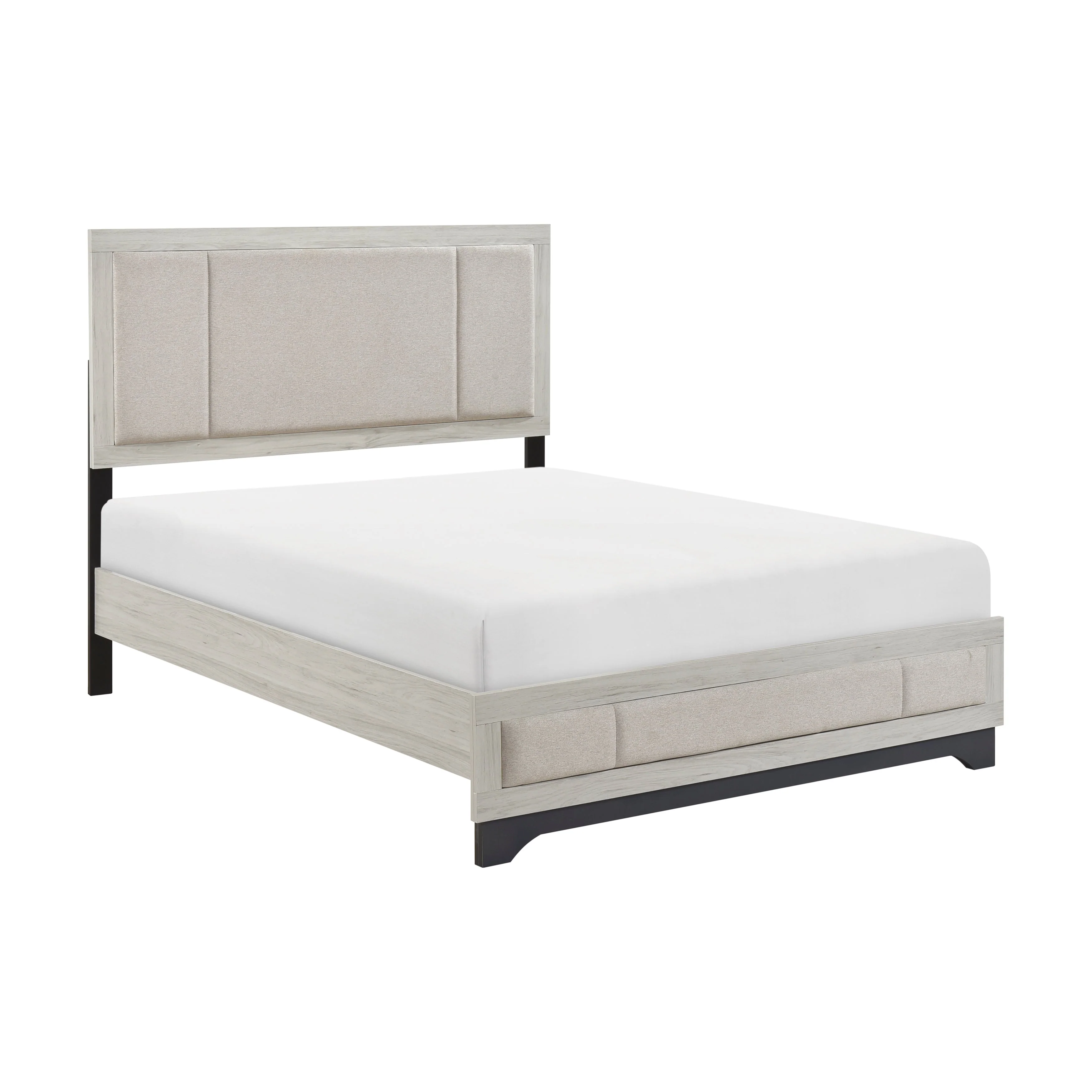 Westport White Oak/Gray Queen Platform Bed