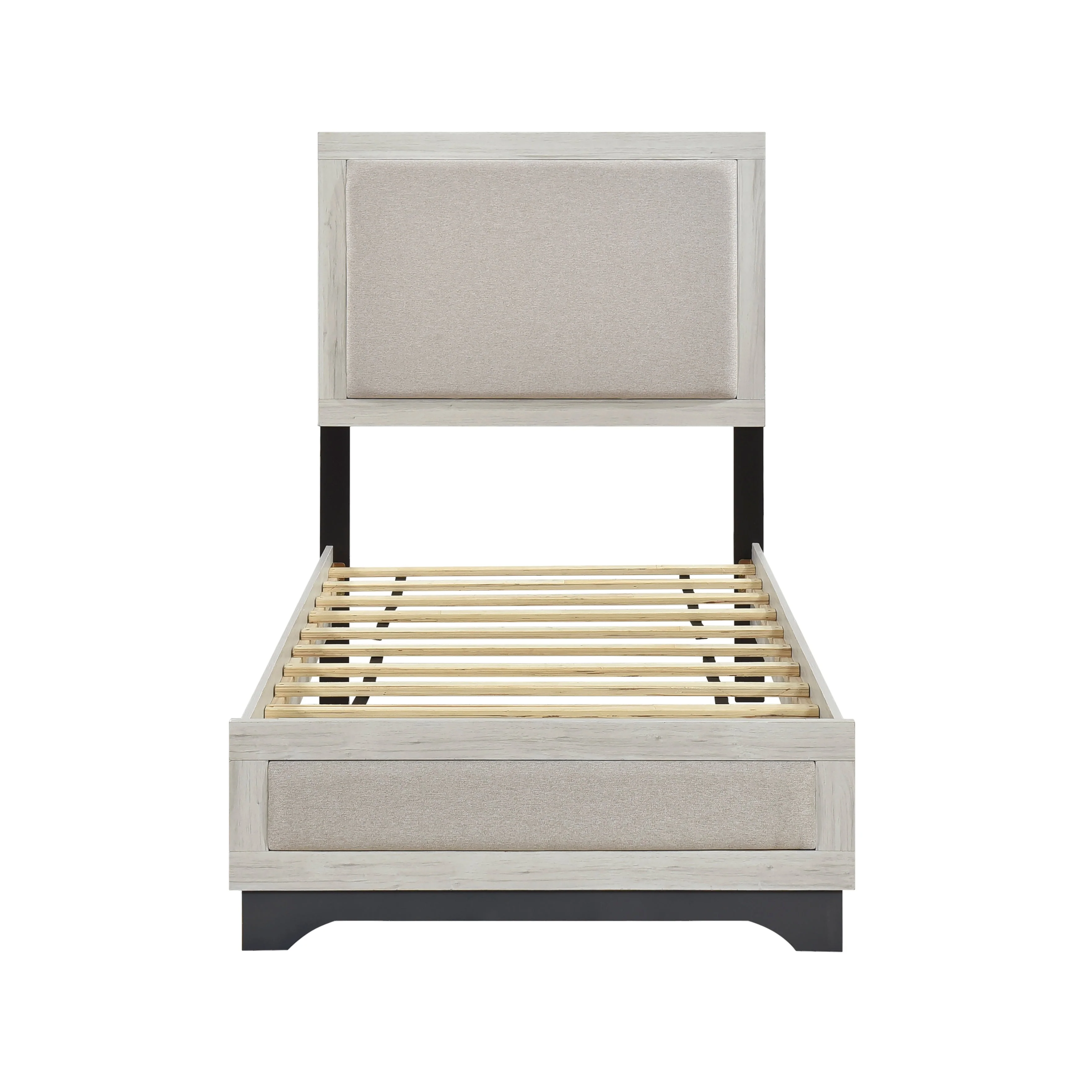 Westport White Oak/Gray Twin Platform Bed