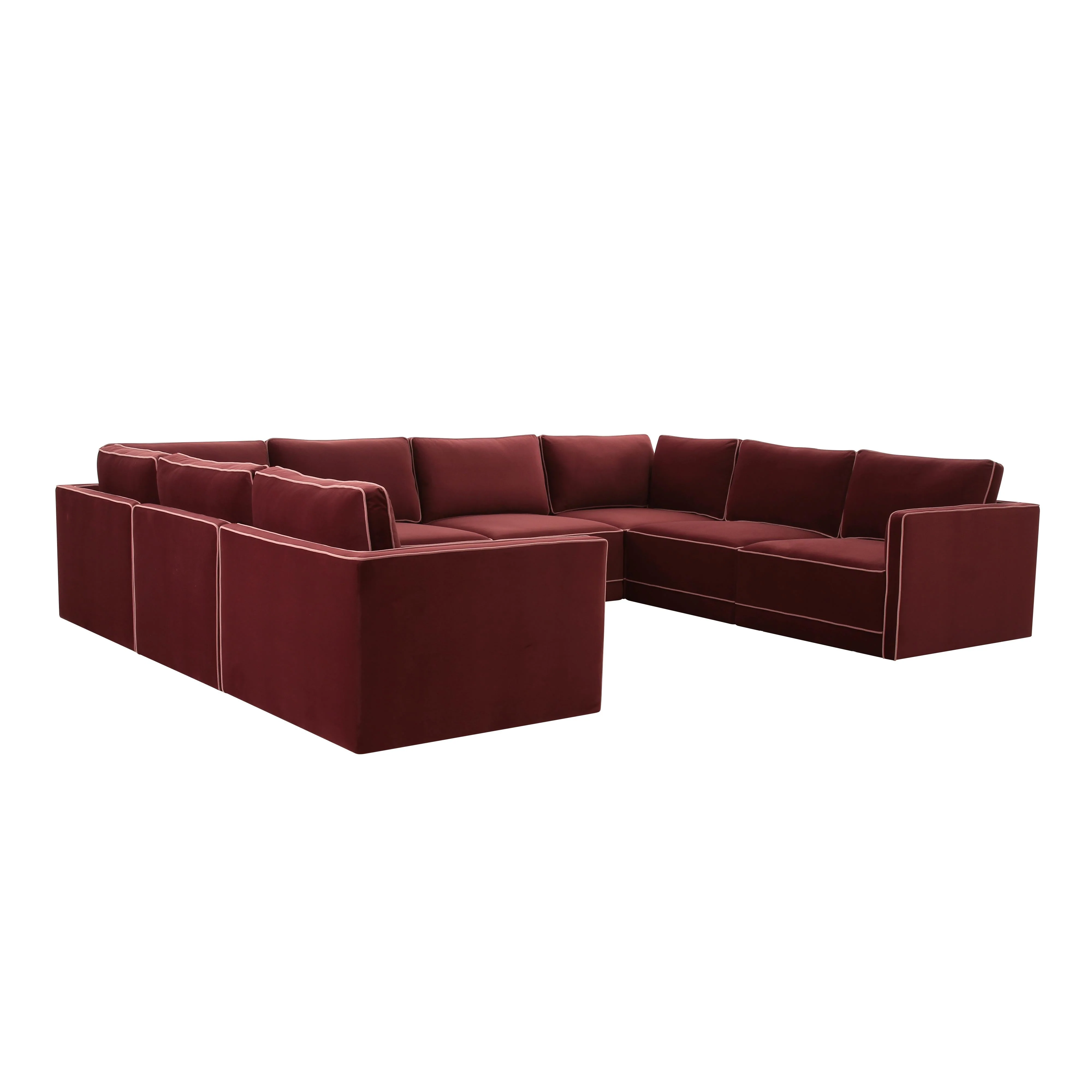 Willow Velvet Modular Large U Sectional