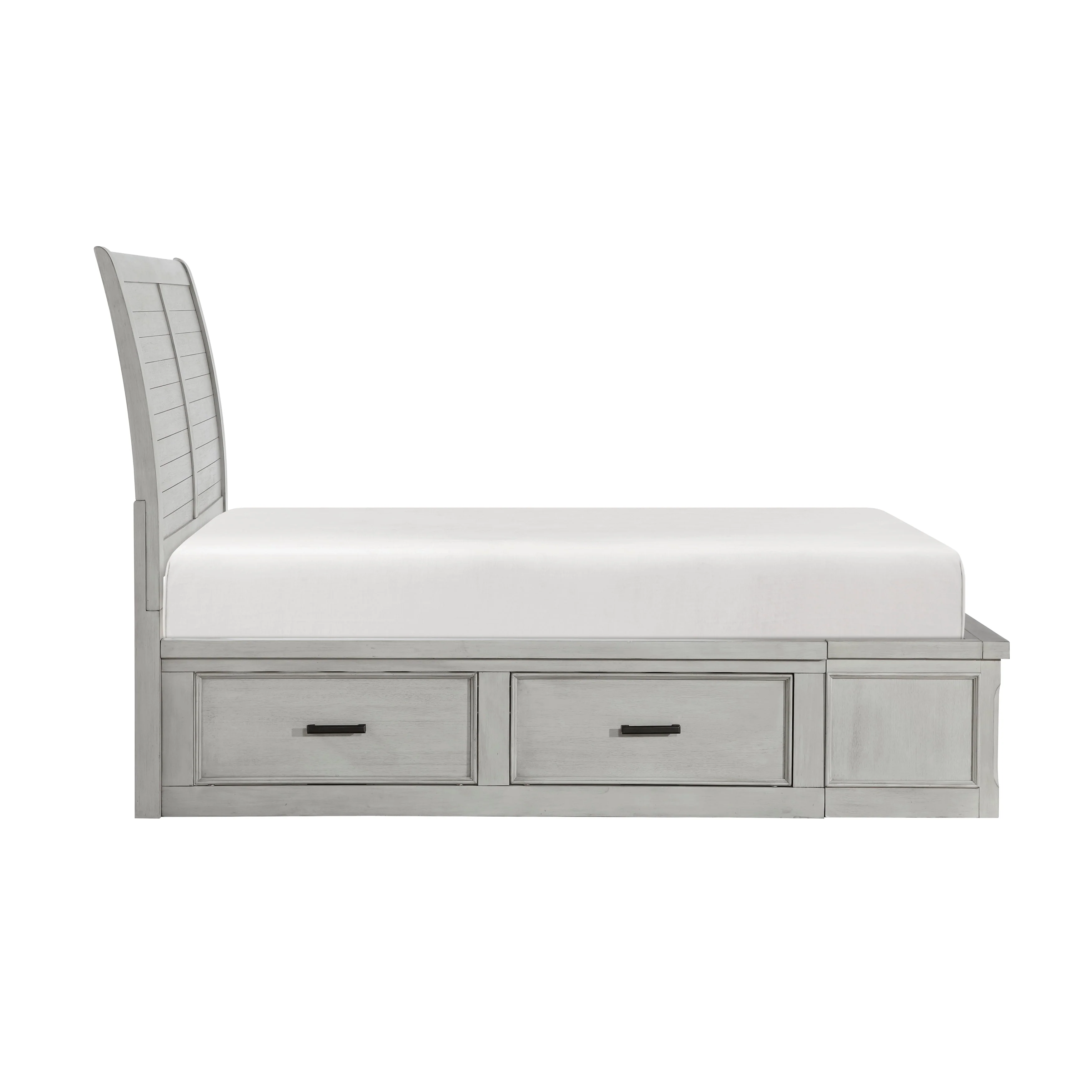 Willowbrook Light Gray King Storage Platform Bed - Image 4