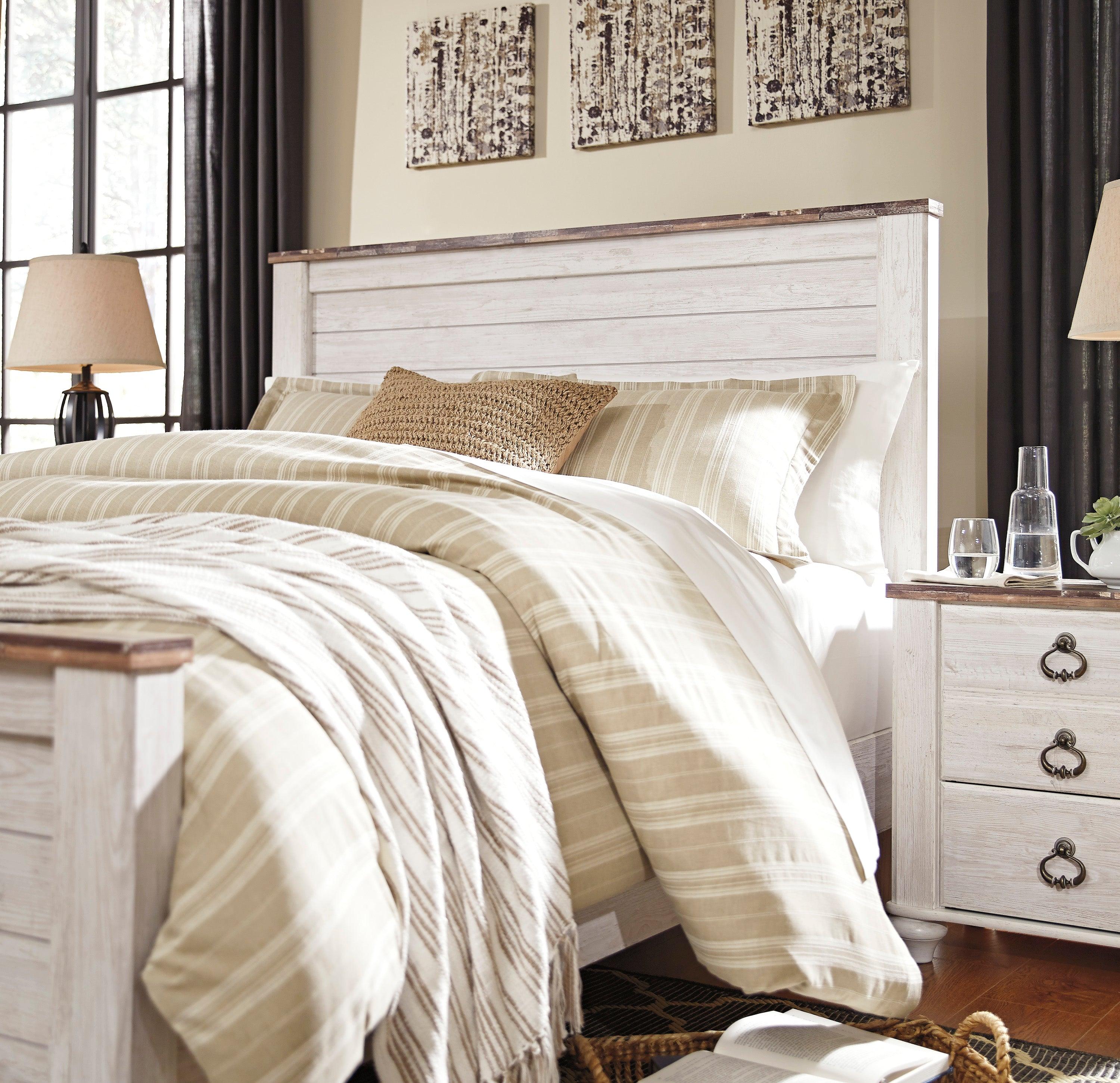 Willowton Whitewash Panel Bedroom Set - Image 3