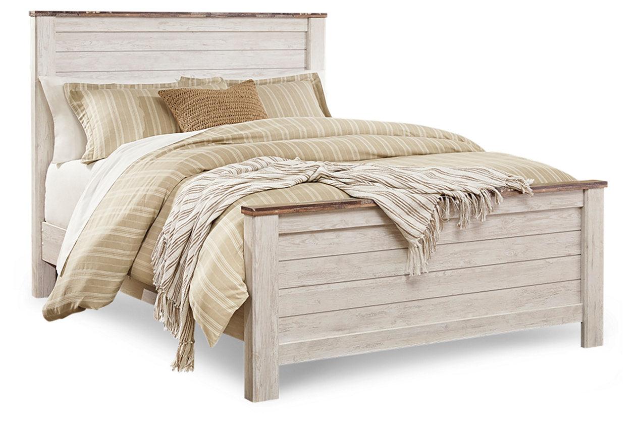 Willowton Whitewash Queen Panel Bed - Image 4
