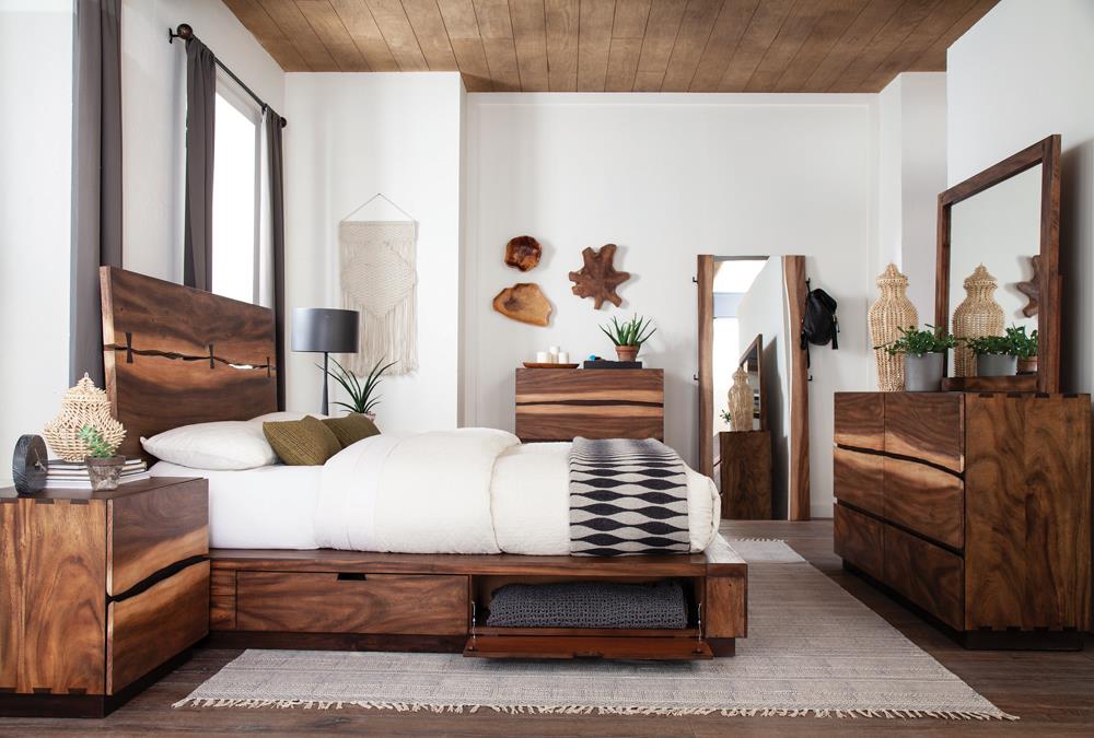 Winslow Smokey Walnut 5-Piece King Storage Bedroom Set
