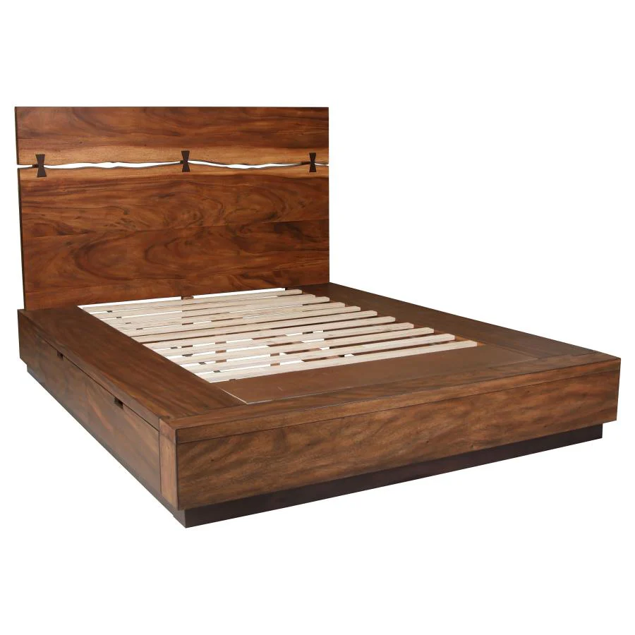 Winslow Smokey Walnut 5-Piece Queen Storage Bedroom Set - Image 3