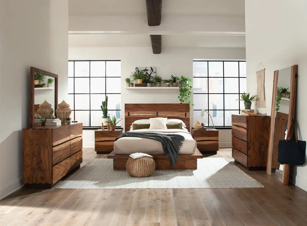 Winslow Smokey Walnut/Coffee Bean Queen Bed - Image 7