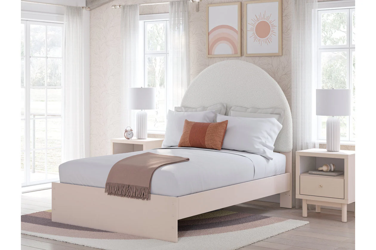 Wistenpine Blush Full Upholstered Platform Bed - Image 2