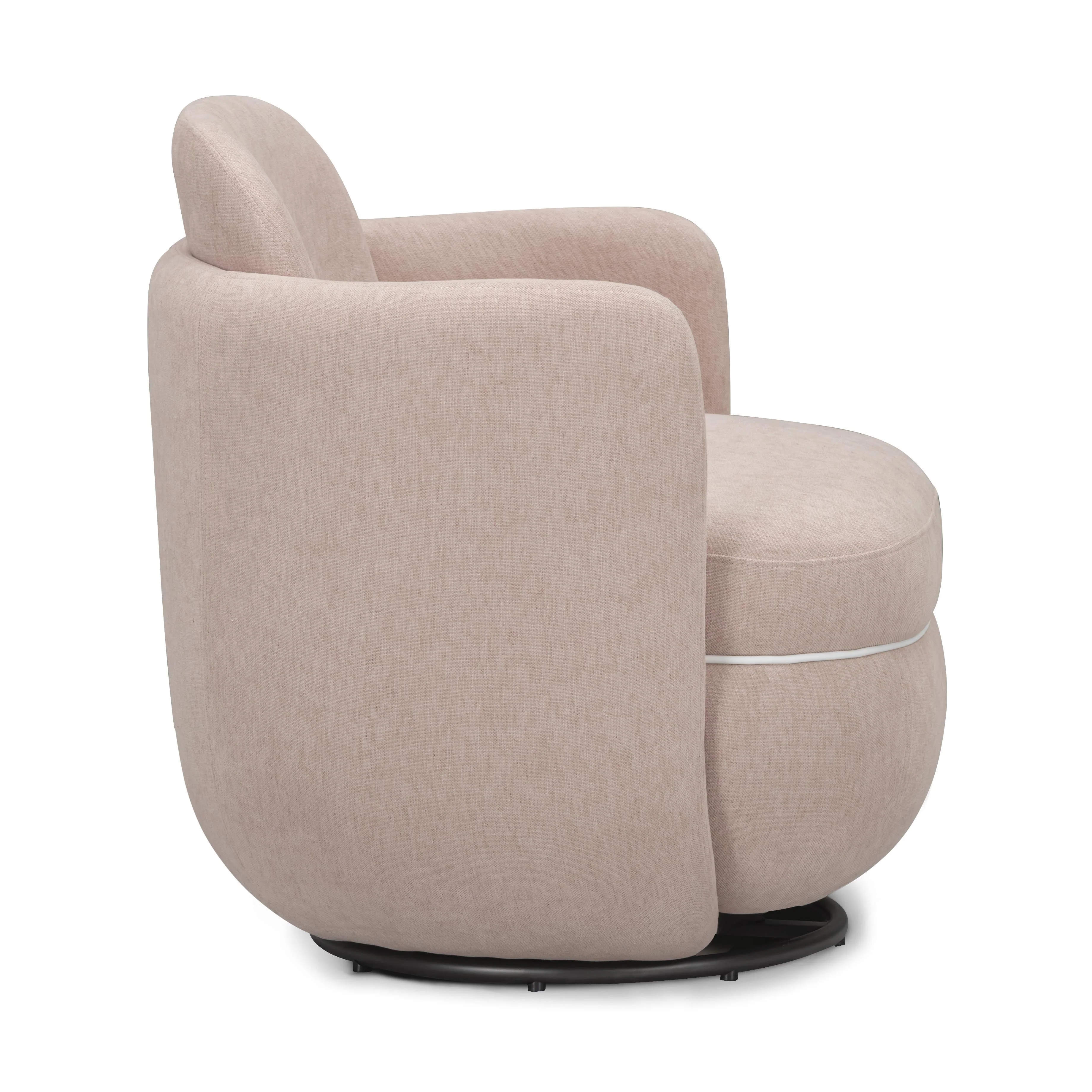 Wolfie Chenille Swivel Chair - Image 3
