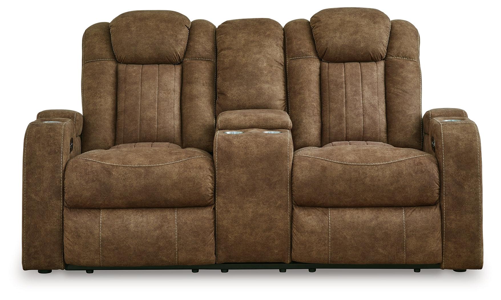 Wolfridge Brindle Power Recliner Loveseat With Adjustable Headrest - Image 4