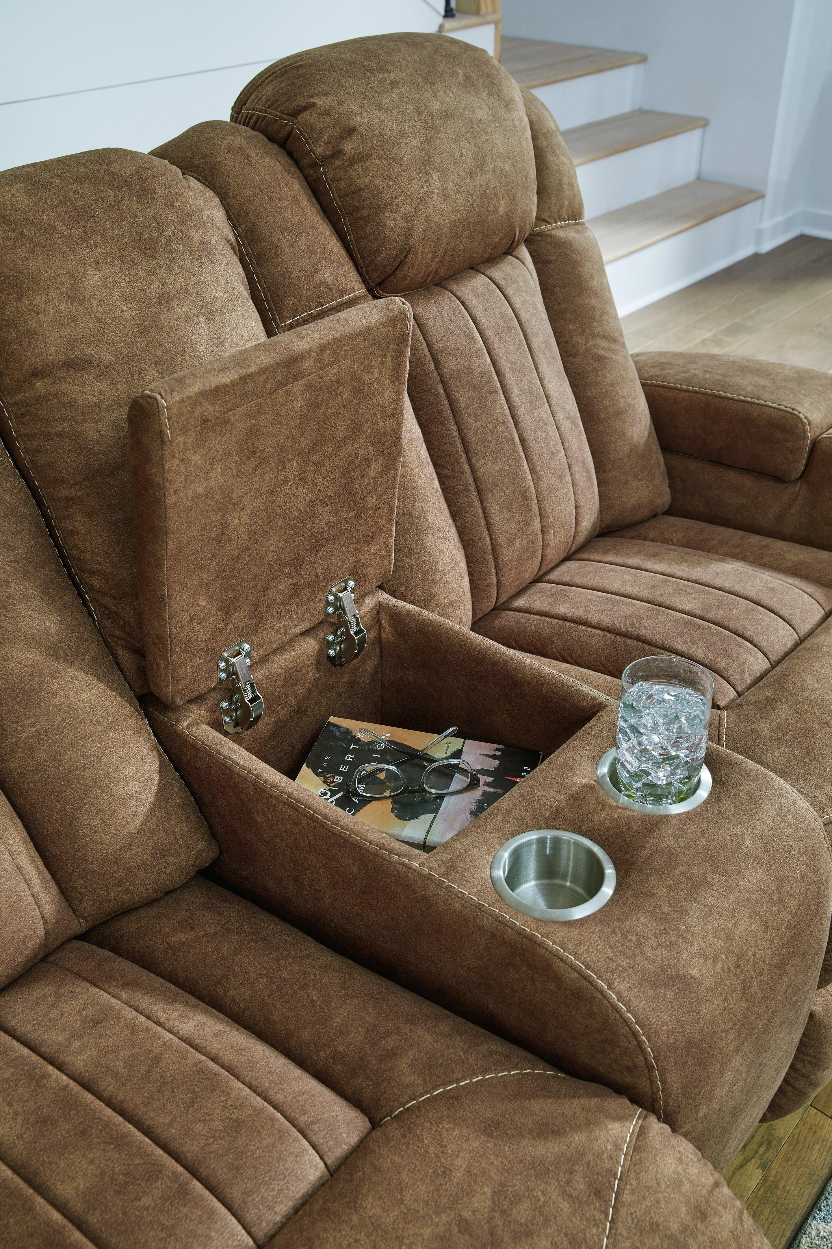 Wolfridge Brindle Power Recliner Loveseat With Adjustable Headrest - Image 7