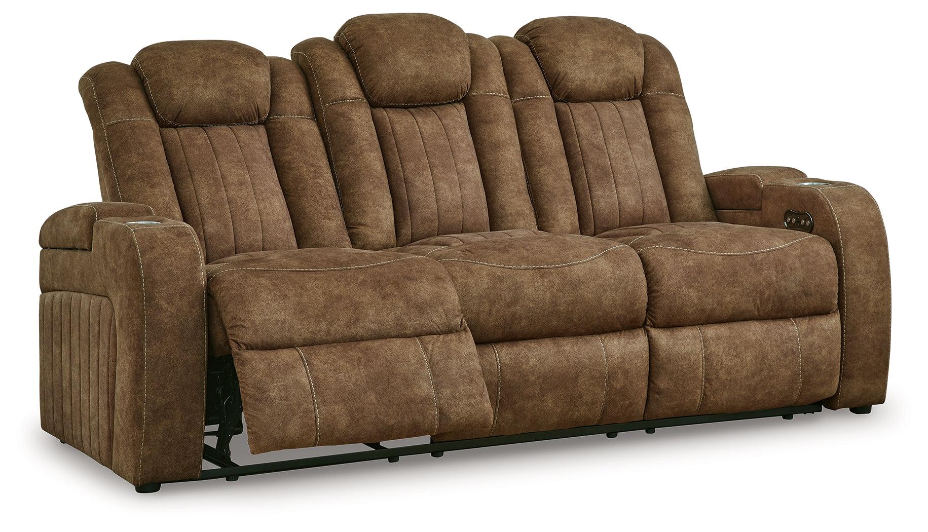 Wolfridge Brindle Power Recliner Sofa with Adjustable Headrest - Image 3