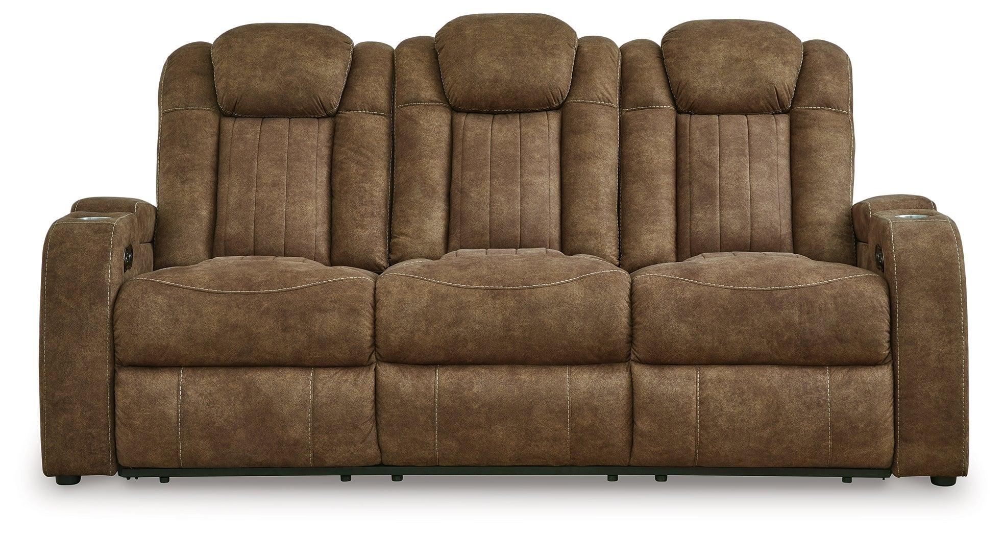 Wolfridge Brindle Power Recliner Sofa with Adjustable Headrest - Image 4