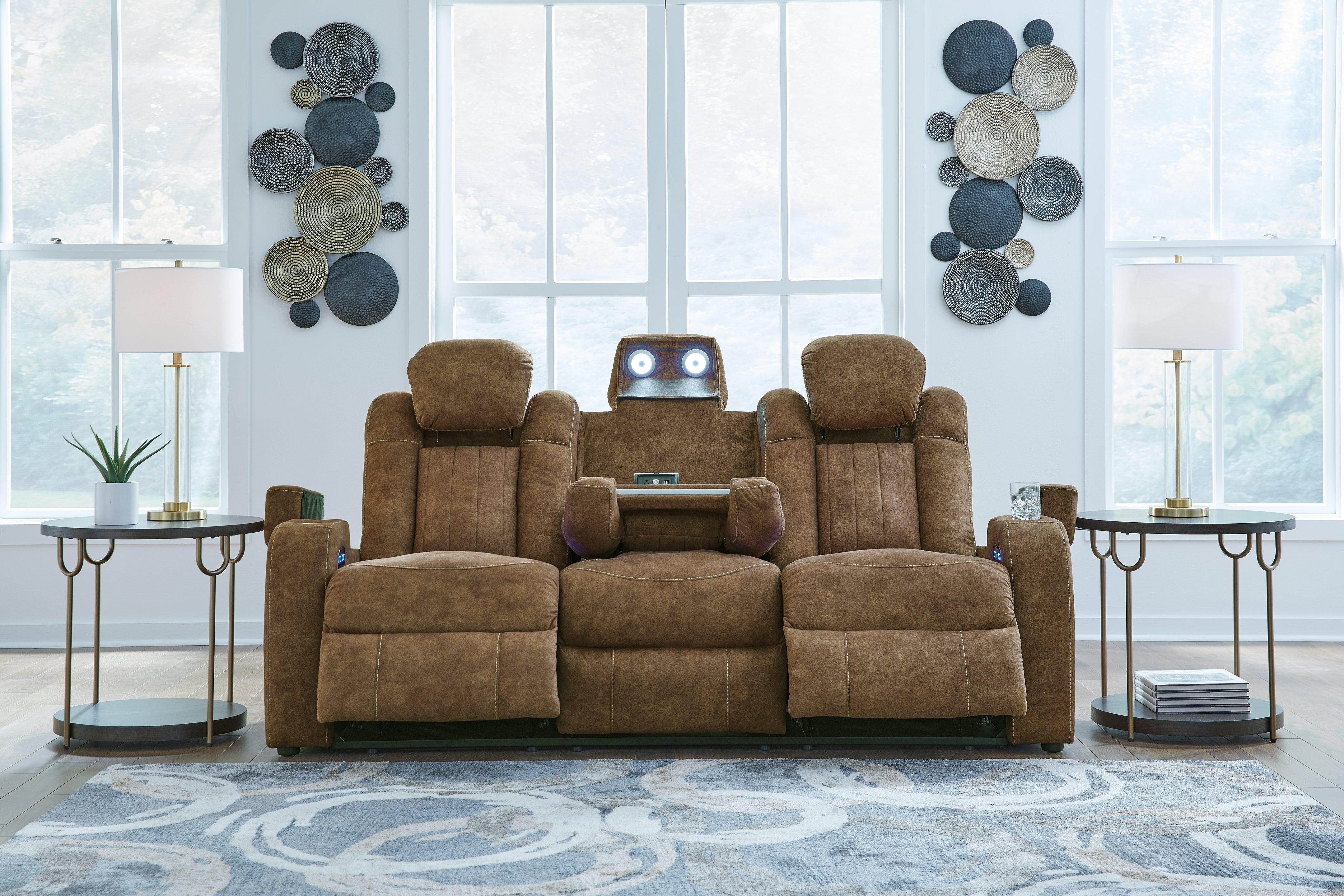 Wolfridge Brindle Power Recliner Sofa with Adjustable Headrest - Image 7