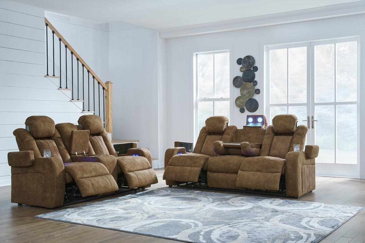 Wolfridge Brindle Power Reclining Sofa & Loveseat - Image 2