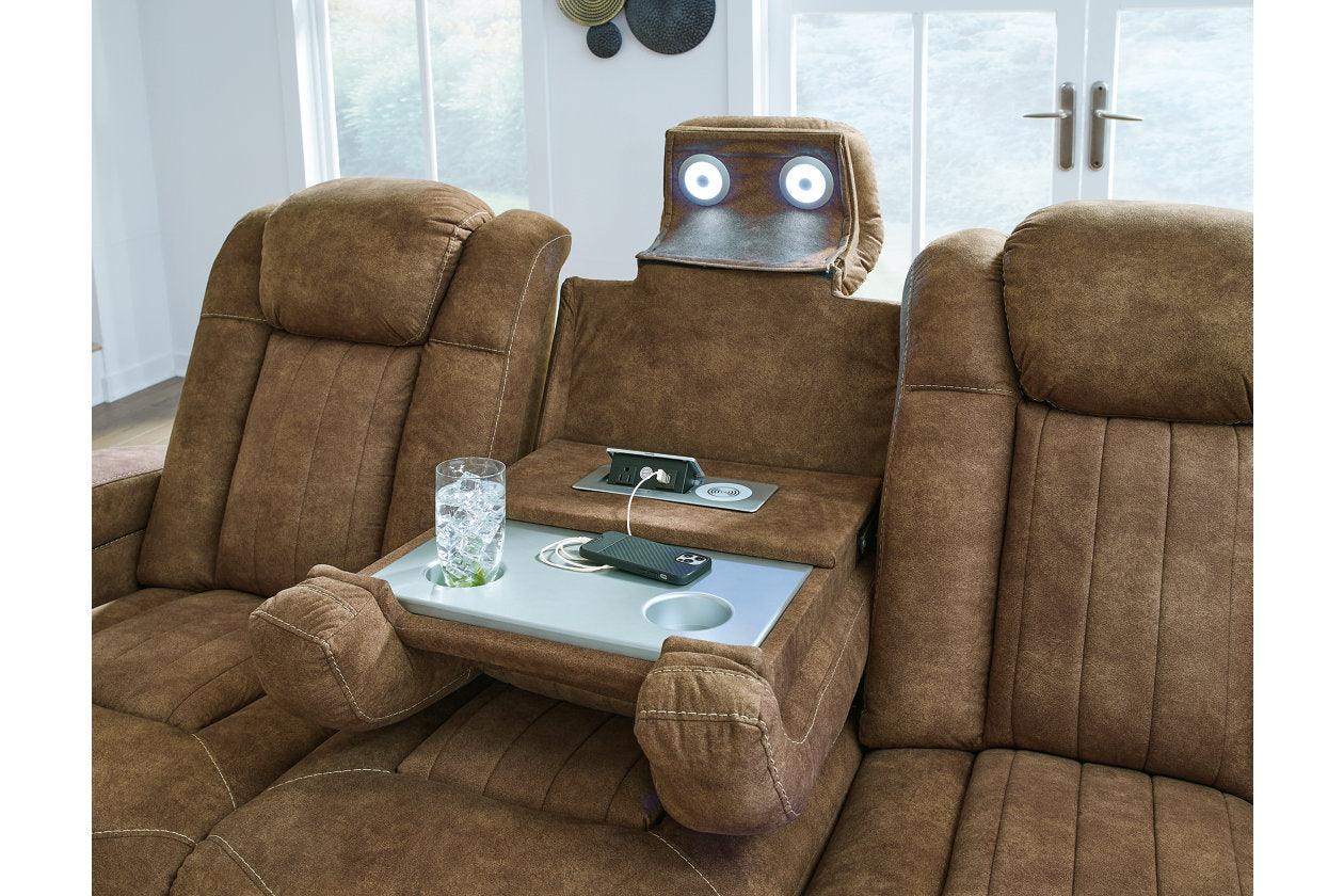 Wolfridge Brindle Power Reclining Sofa & Loveseat - Image 5