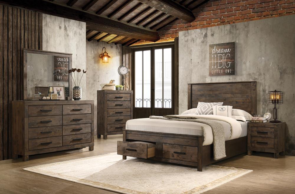 Woodmont Rustic Golden Brown 5-Drawer Chest - Image 10