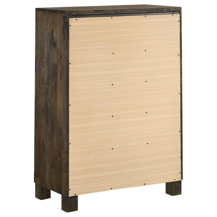 Woodmont Rustic Golden Brown 5-Piece Eastern King Platform Bedroom Set - Image 12