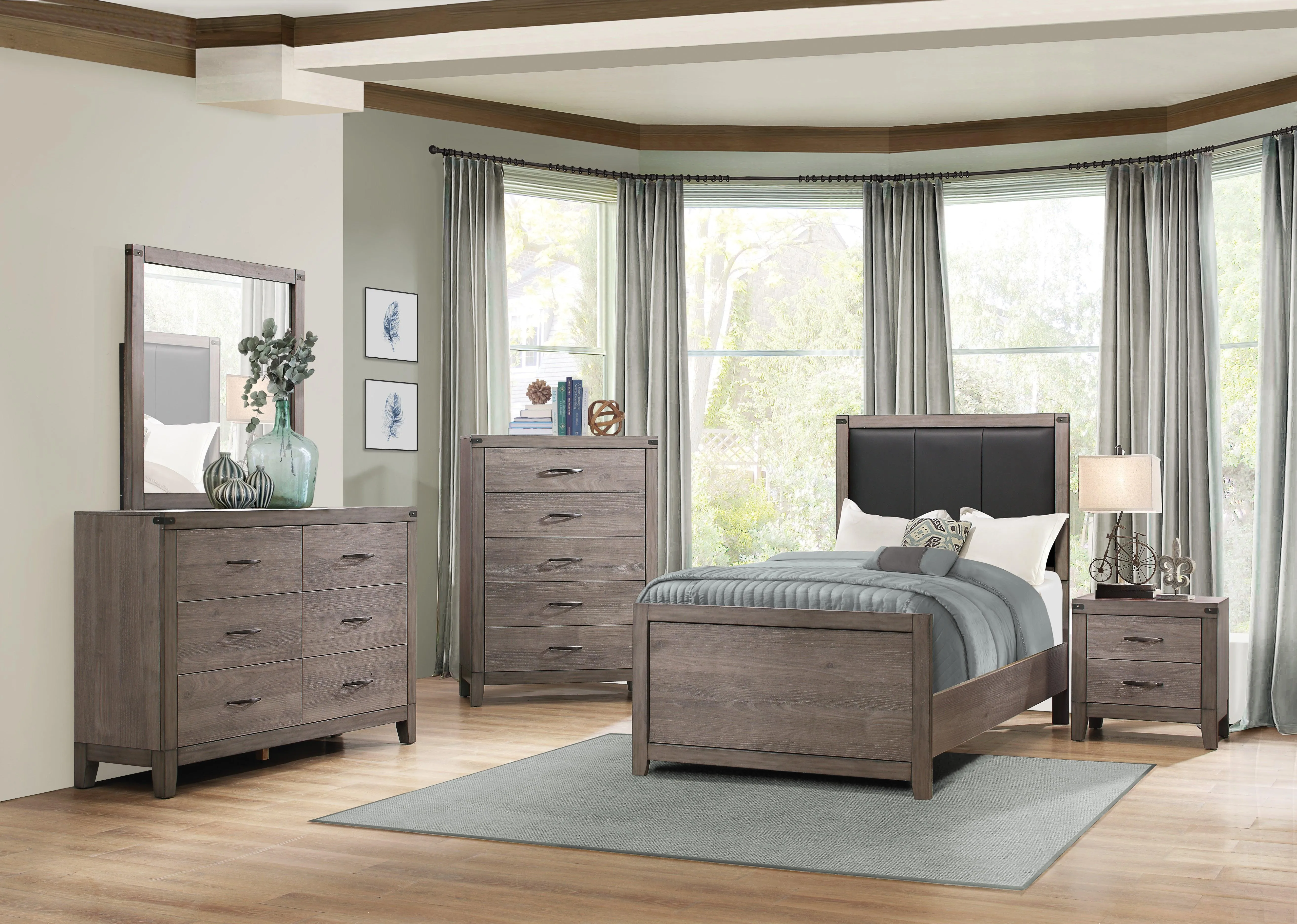 Woodrow Brownish Gray Nightstand - Image 5