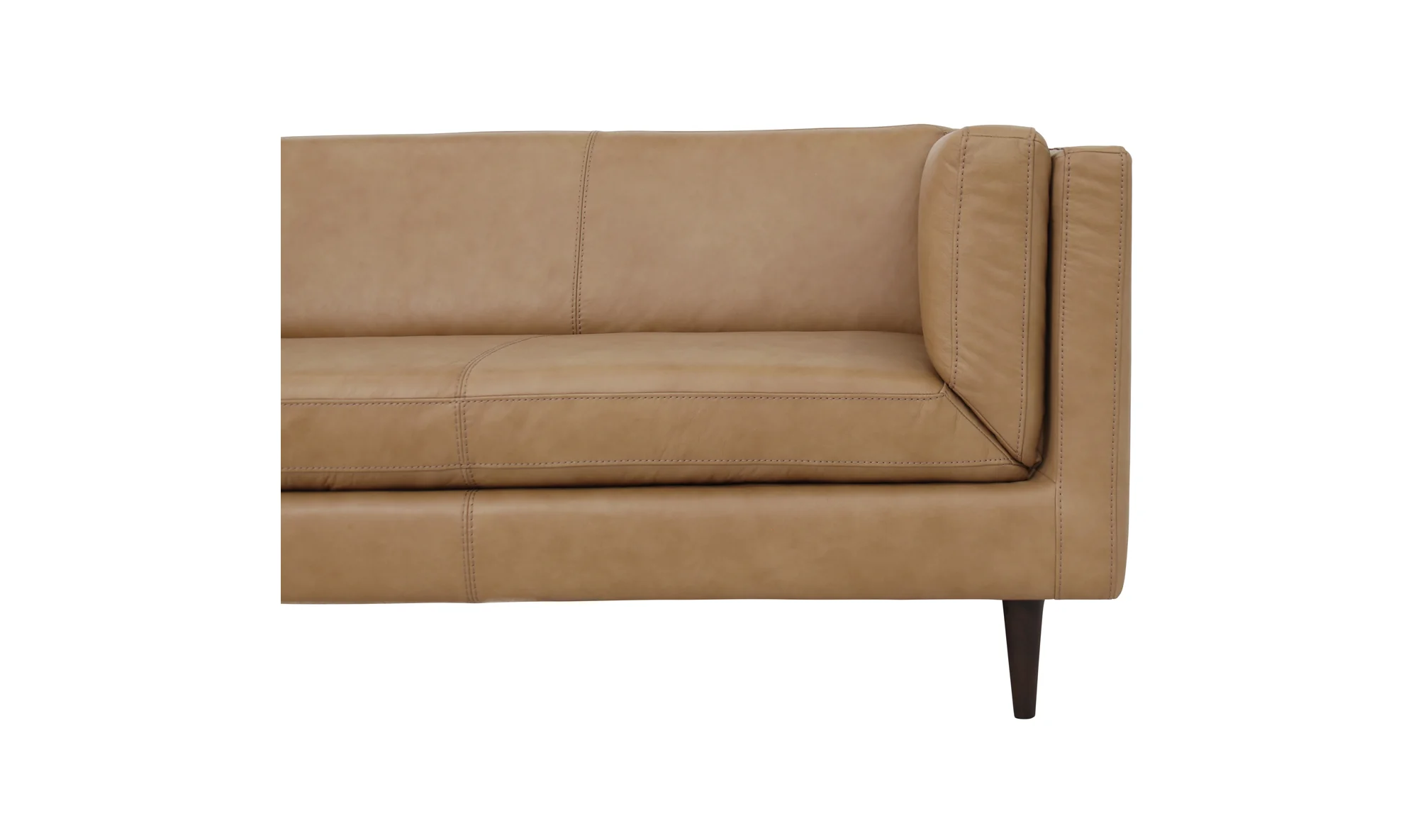 Woods Sofa Tan Leather - Image 5