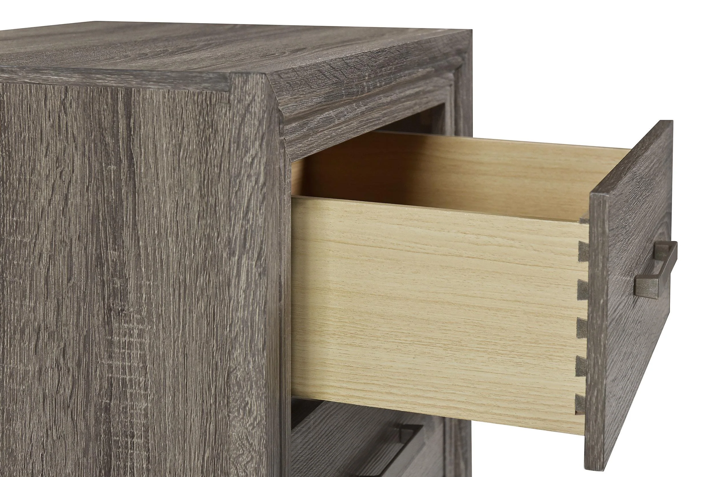 Wright Brown Oak 2-Drawer Nightstand - Image 11