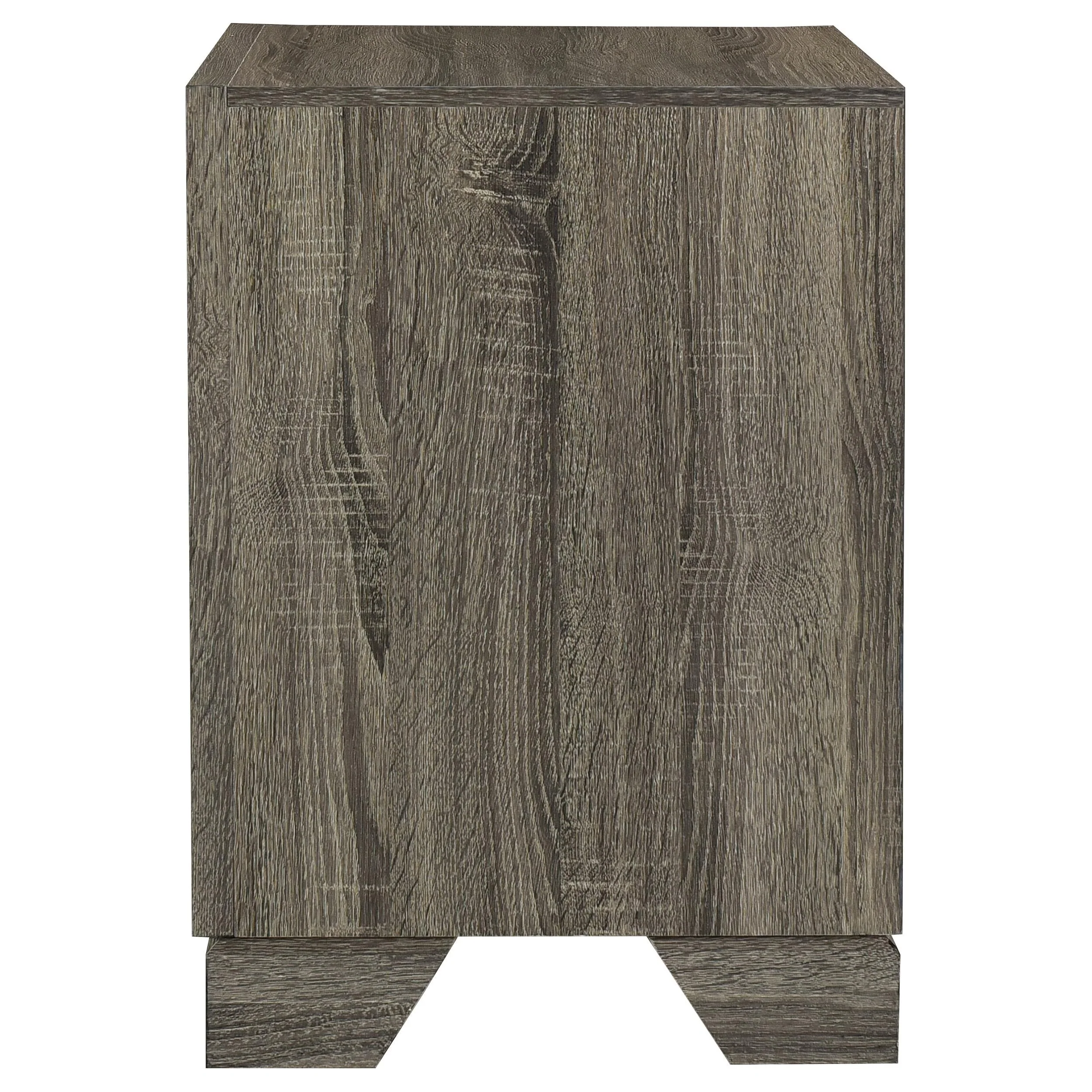 Wright Brown Oak 2-Drawer Nightstand - Image 8