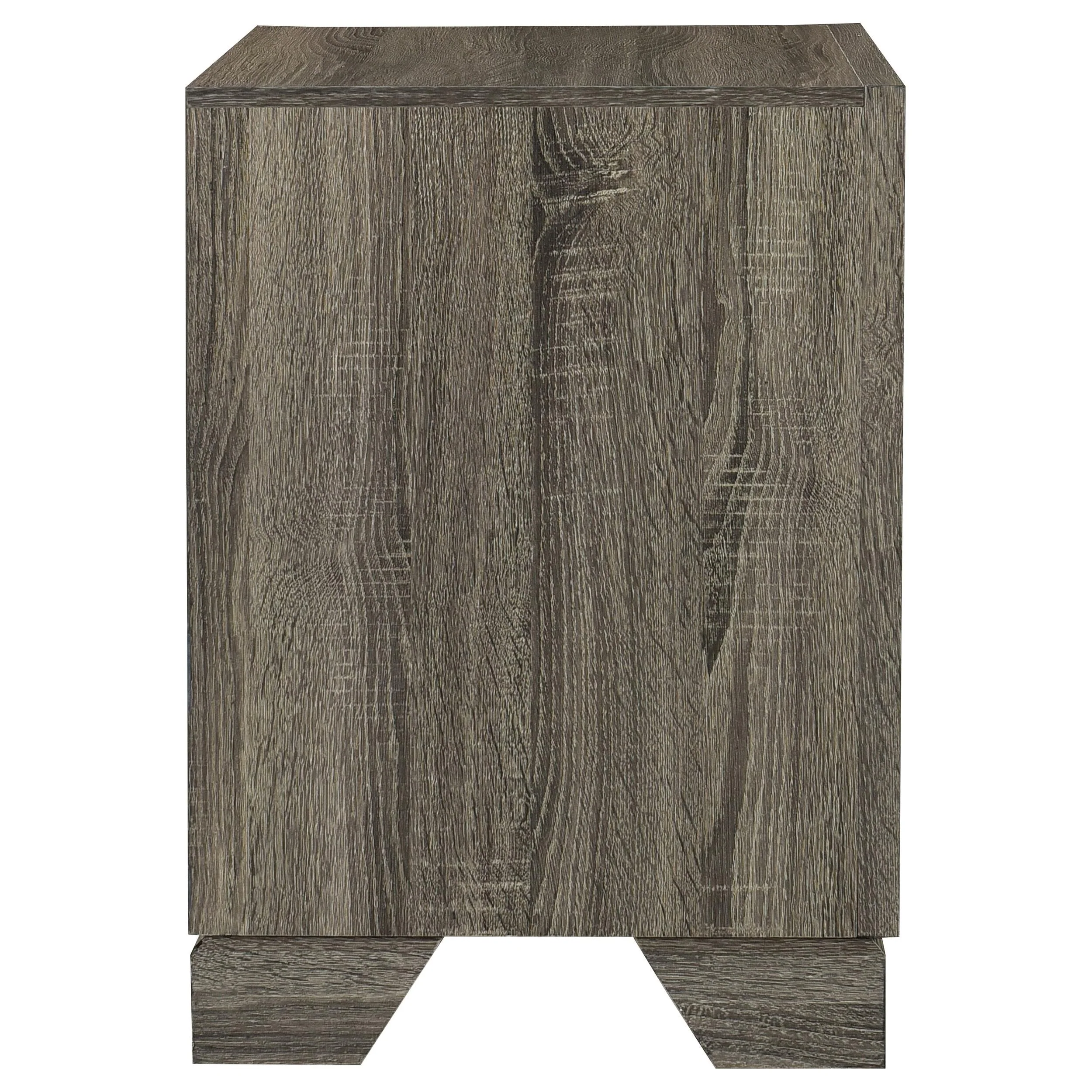 Wright Brown Oak 2-Drawer Nightstand - Image 9