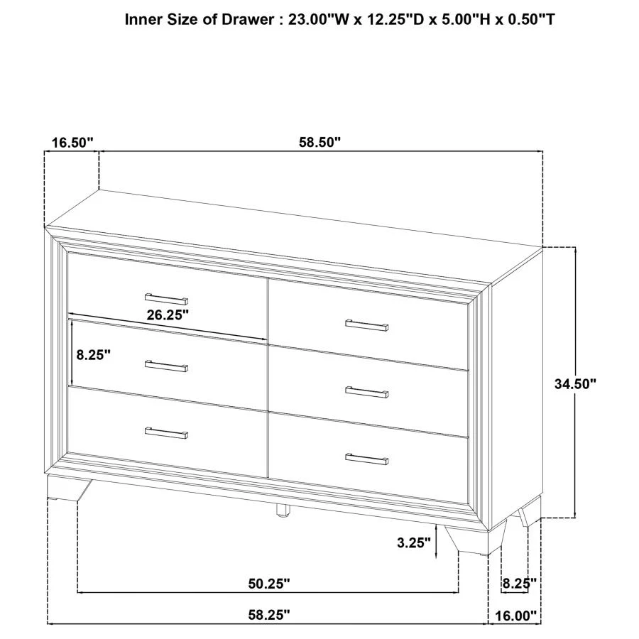 Wright Brown Oak 5-Piece Eastern King Bedroom Set - Image 16