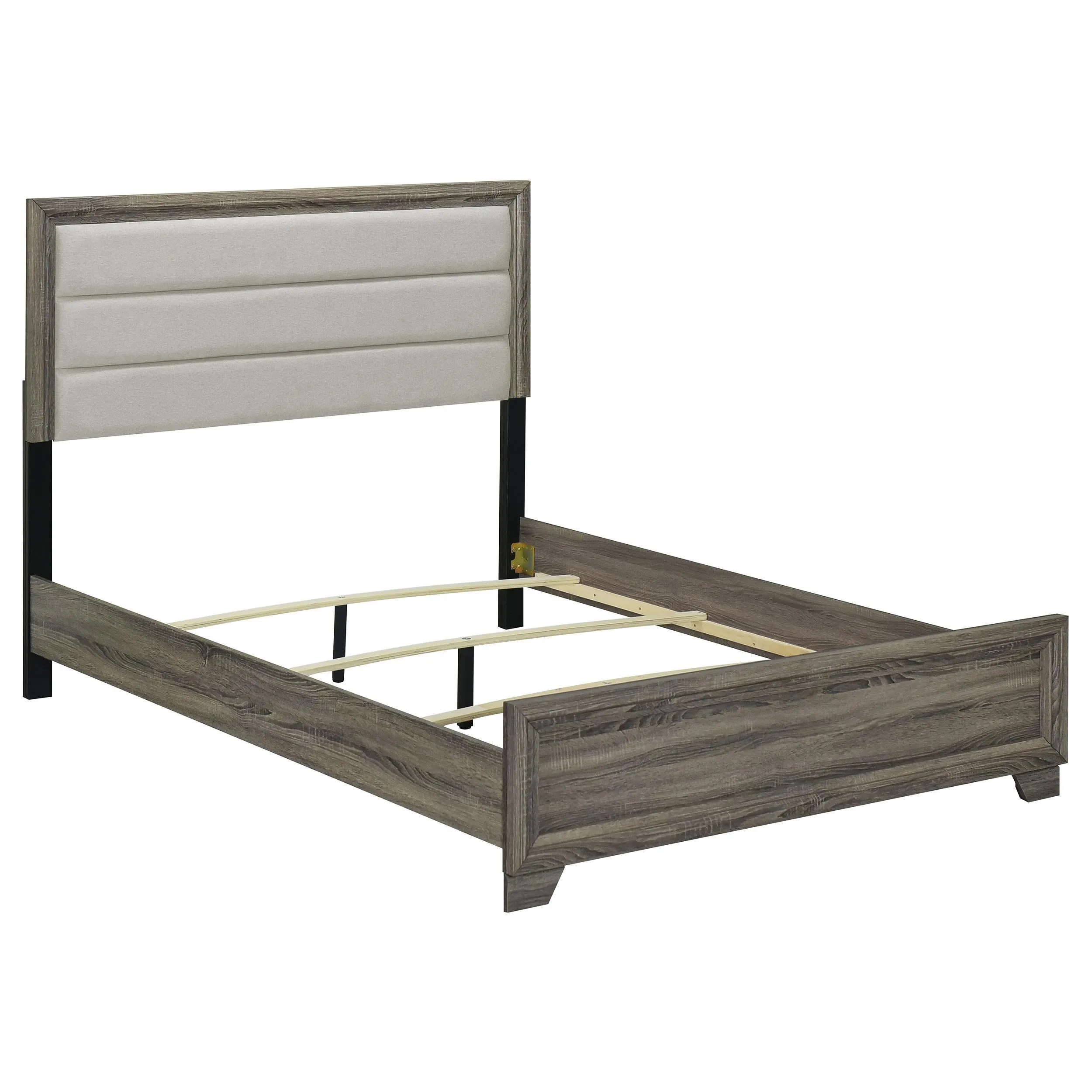 Wright Brown Oak 50-inch Upholstered Eastern King Bed - Image 4