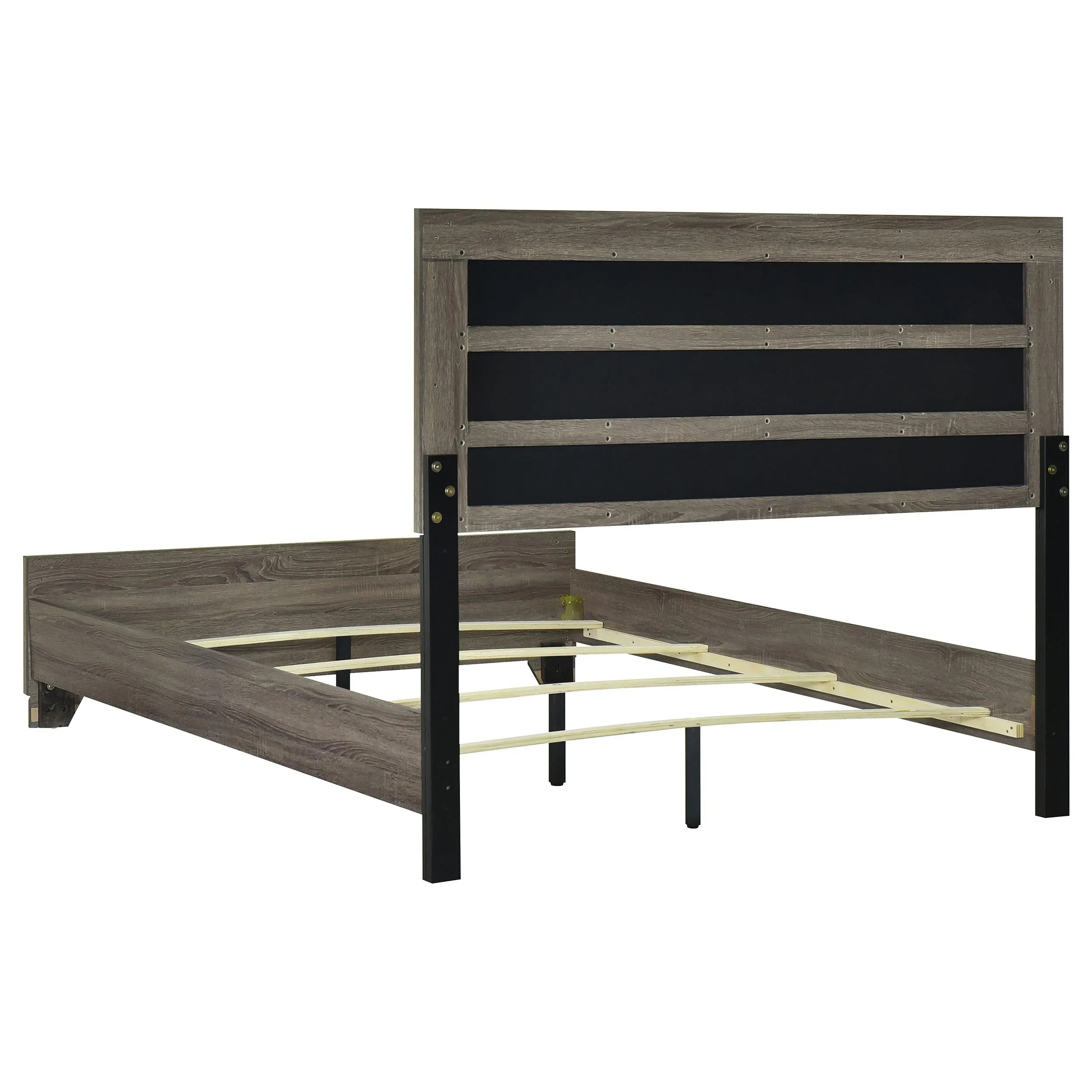Wright Brown Oak 50-inch Upholstered Eastern King Bed - Image 5