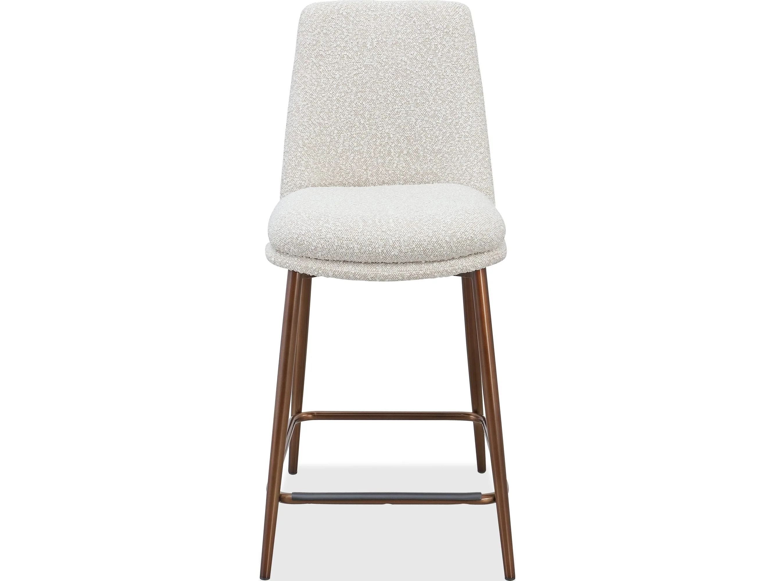 Wyatt Ricotta/Bronze Upholstered Counter Stool (Set of 2)