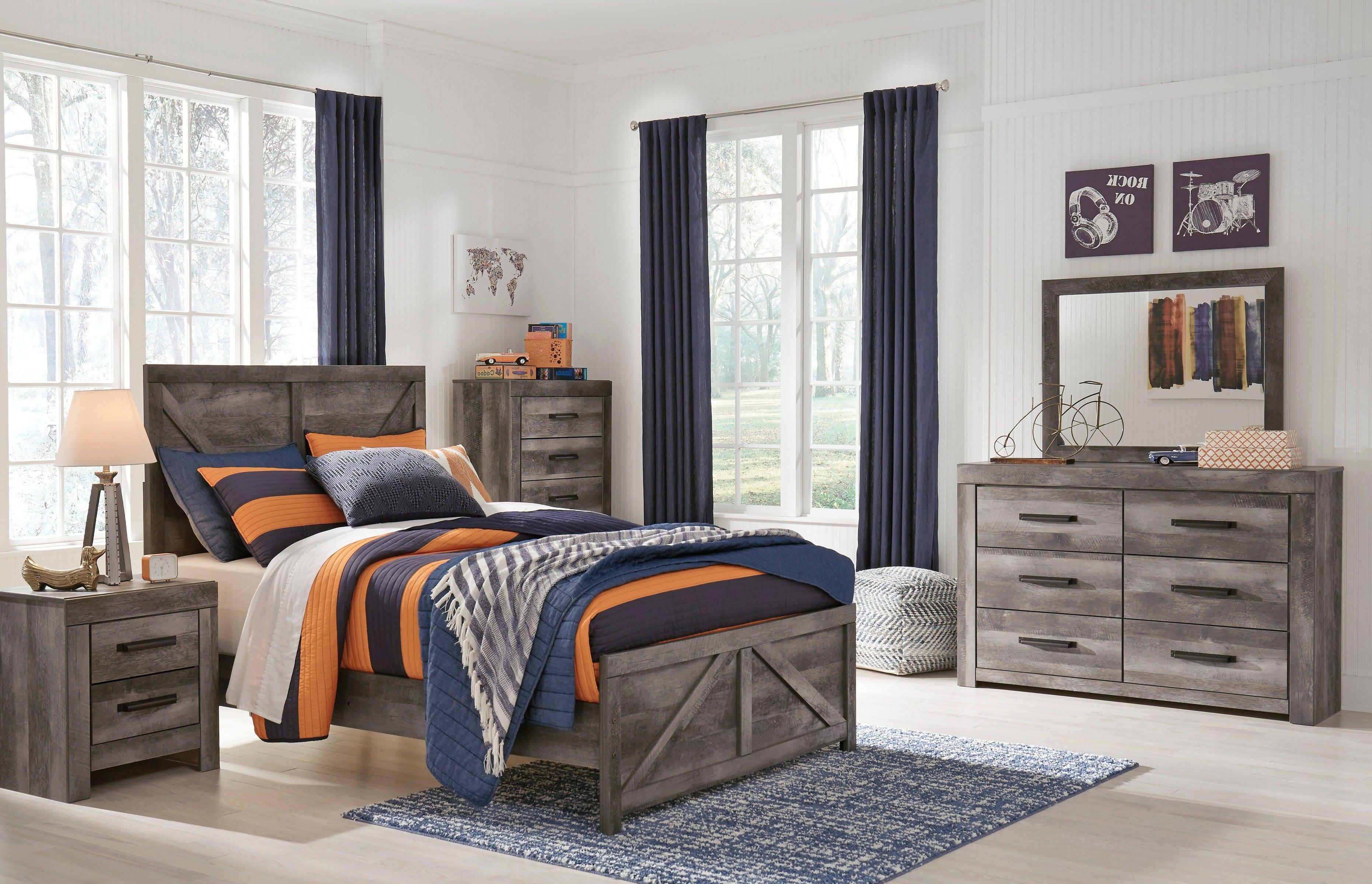 Wynnlow Gray Crossbuck Panel Youth Bedroom Set - Image 2