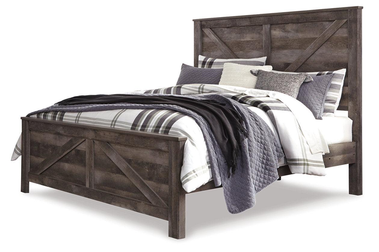Wynnlow Gray King Crossbuck Panel Bed - Image 8