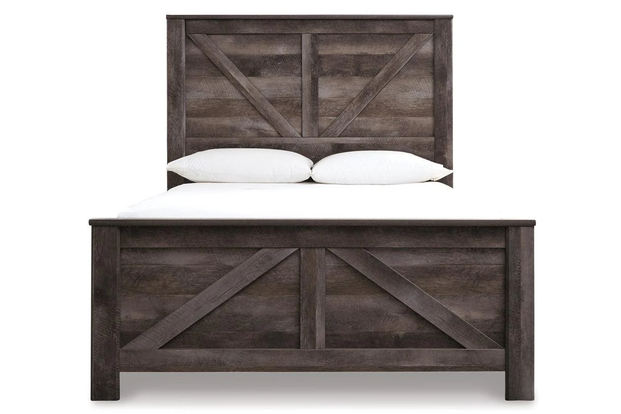 Wynnlow Gray Queen Crossbuck Panel Bed - Image 4