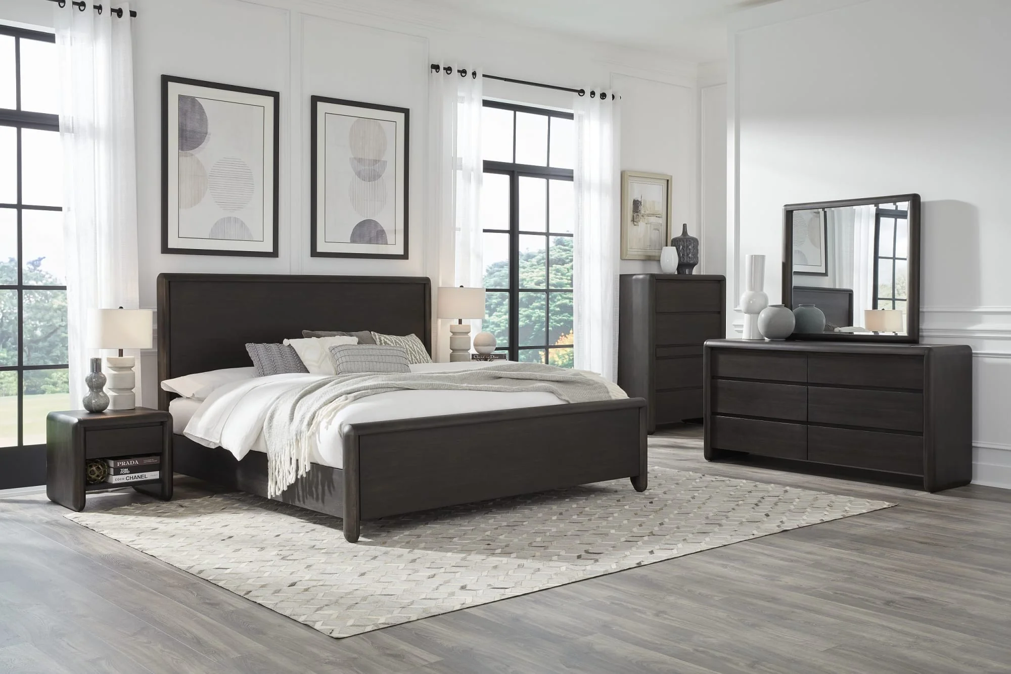 Xolani Jaguar Six Drawer Acacia Wood Dresser - Image 11