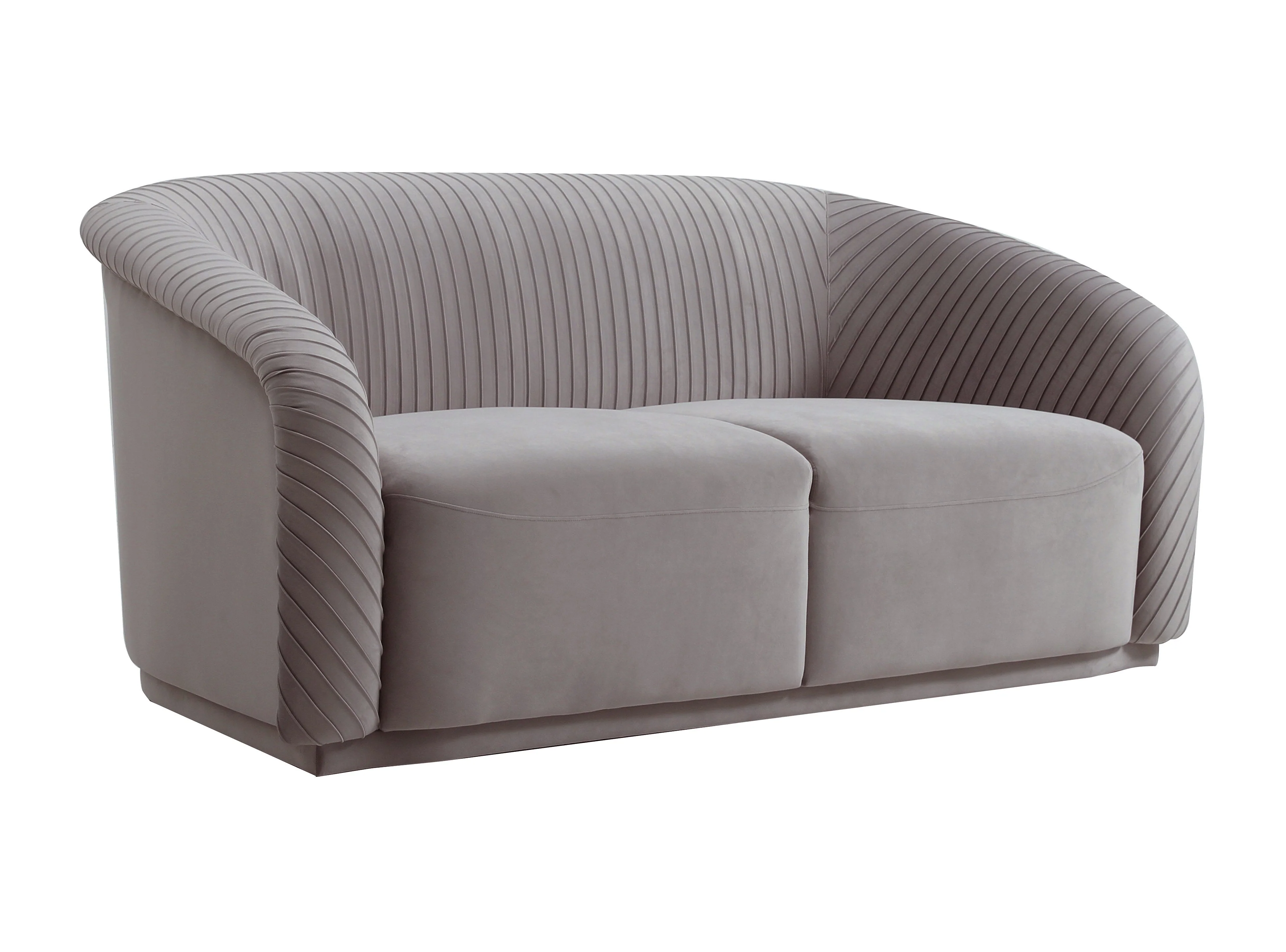 Yara Pleated Velvet Loveseat by Inspire Me! Home Decor - Image 7