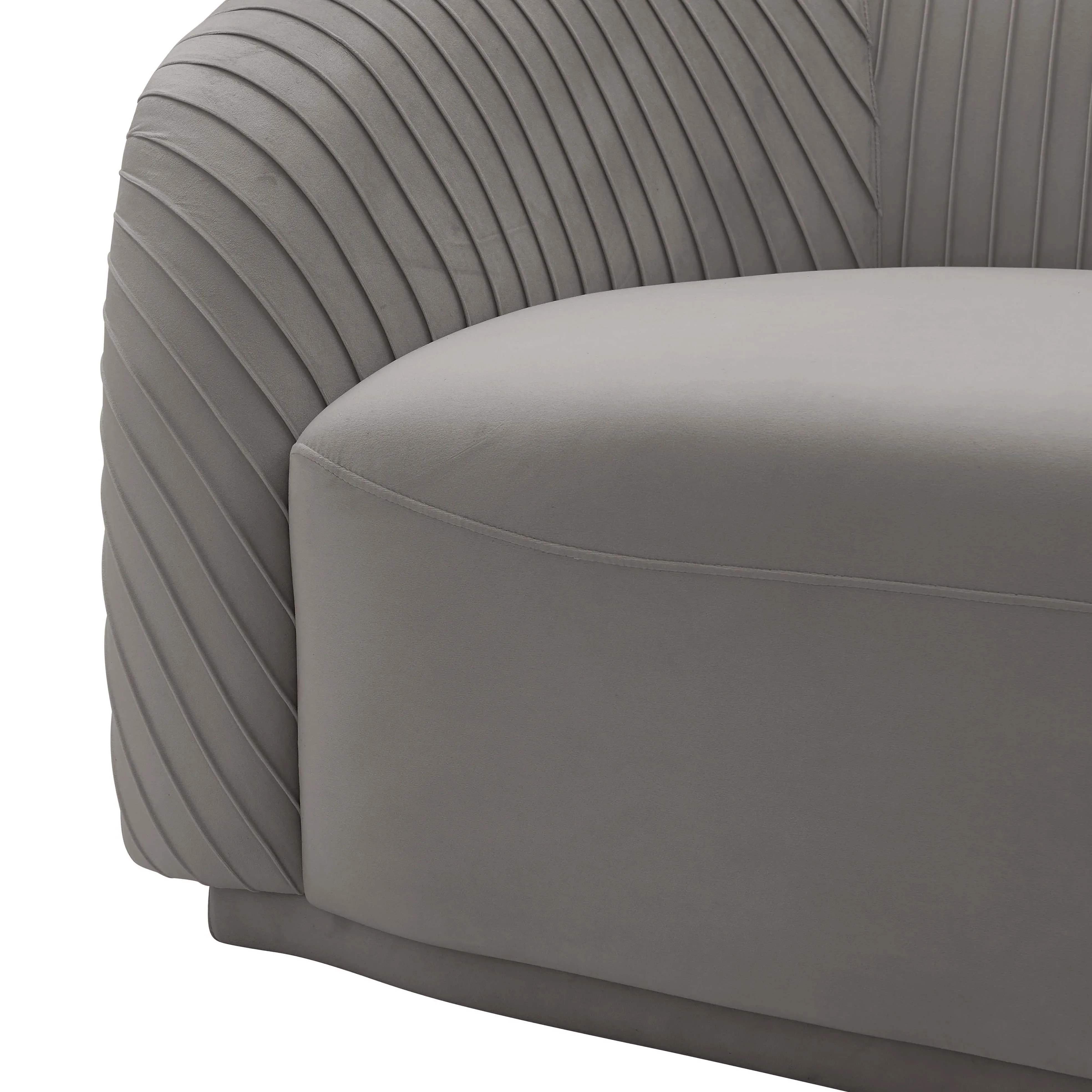 Yara Pleated Velvet Sofa by Inspire Me! Home Decor - Image 12