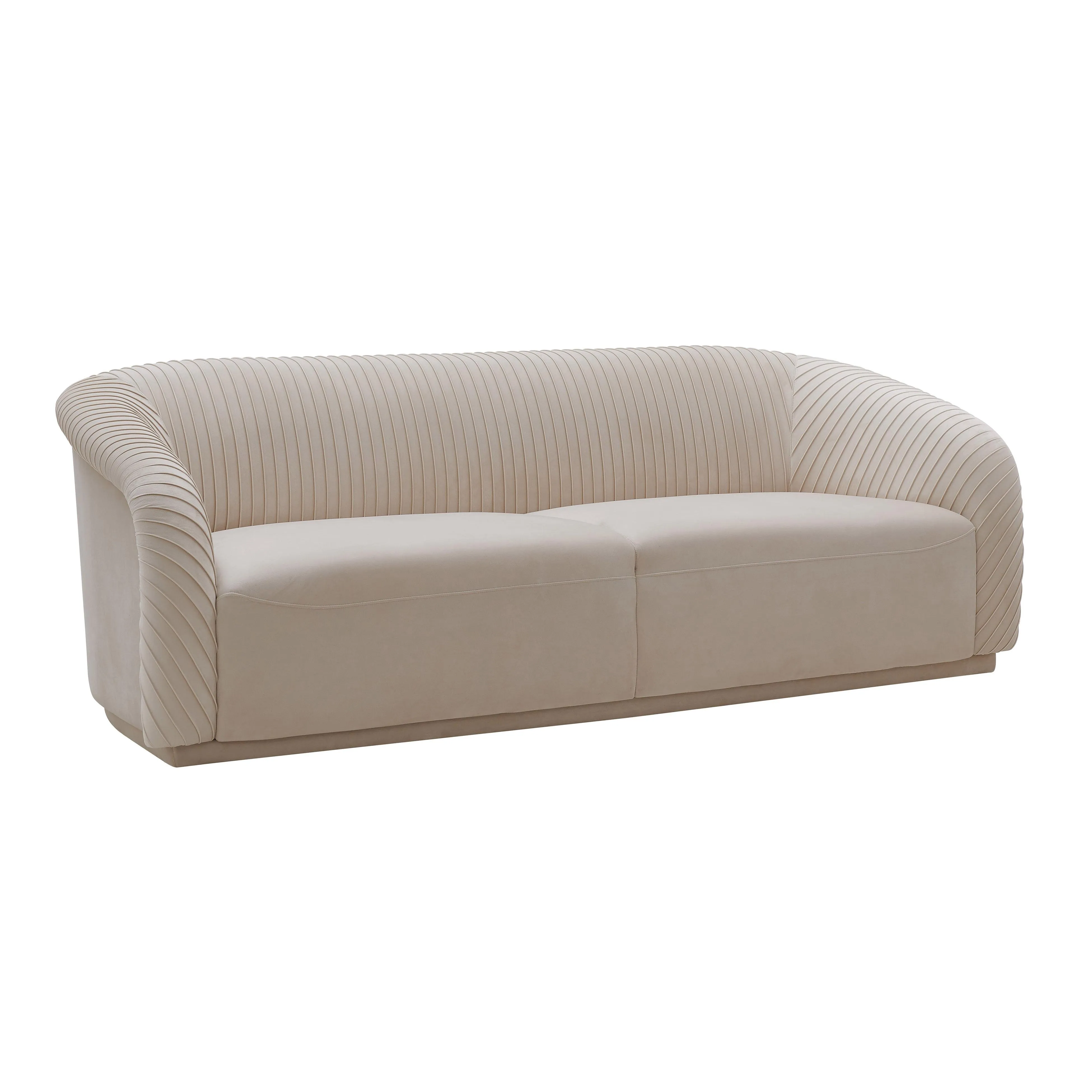 Yara Pleated Velvet Sofa by Inspire Me! Home Decor - Image 3