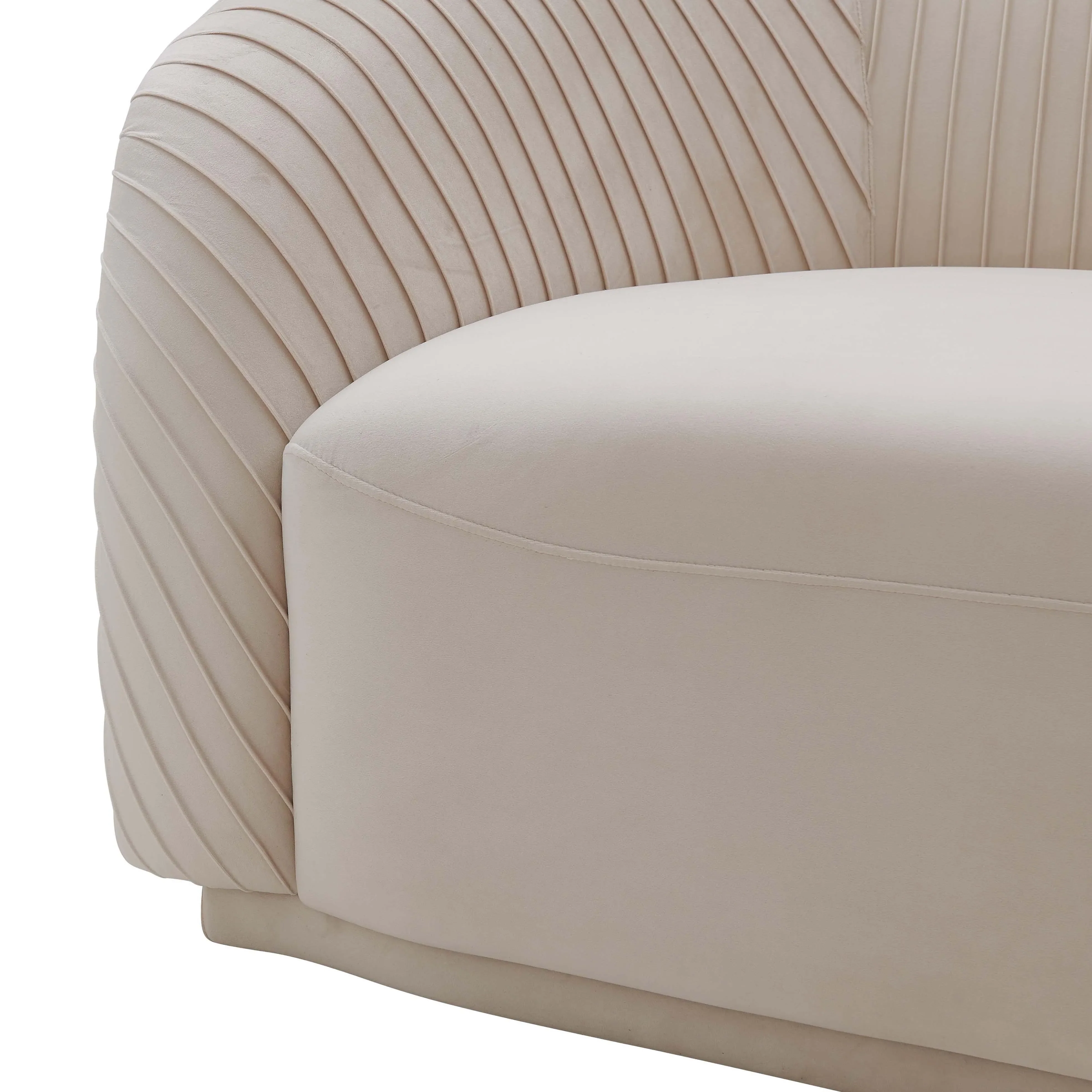 Yara Pleated Velvet Sofa by Inspire Me! Home Decor - Image 5