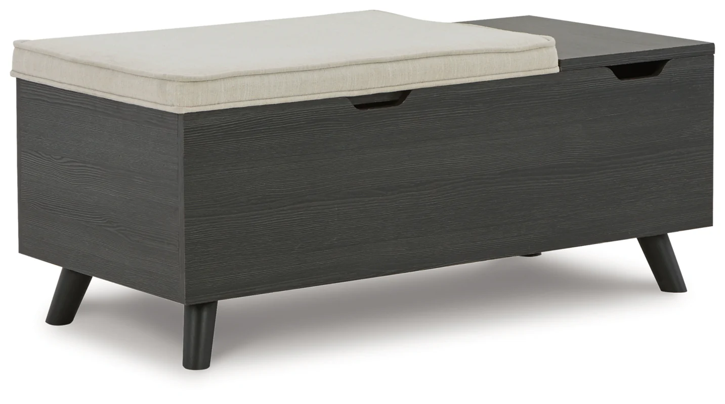 Yarlow Linen/Gray Storage Bench - Image 5
