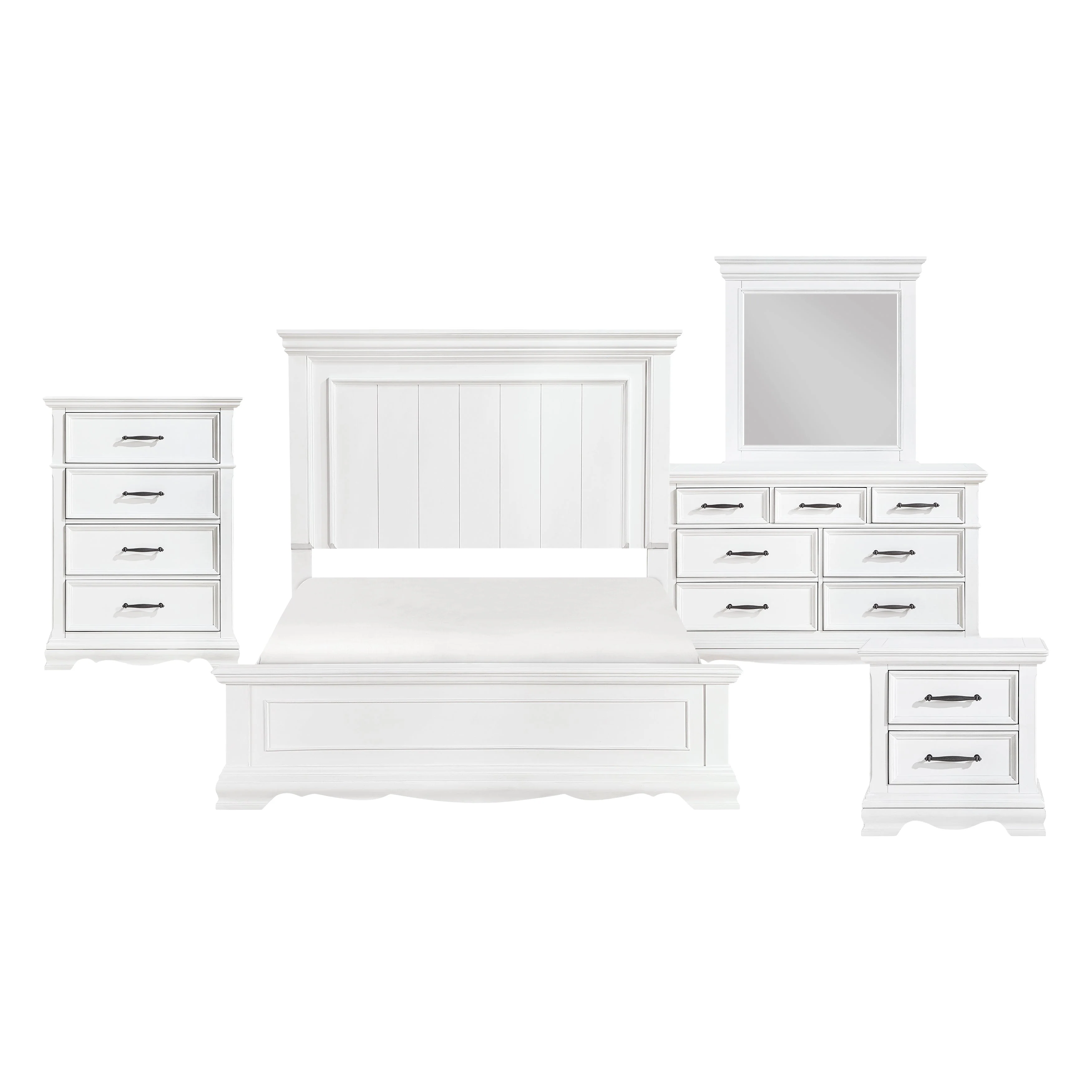 York White Panel Bedroom Set - Image 2