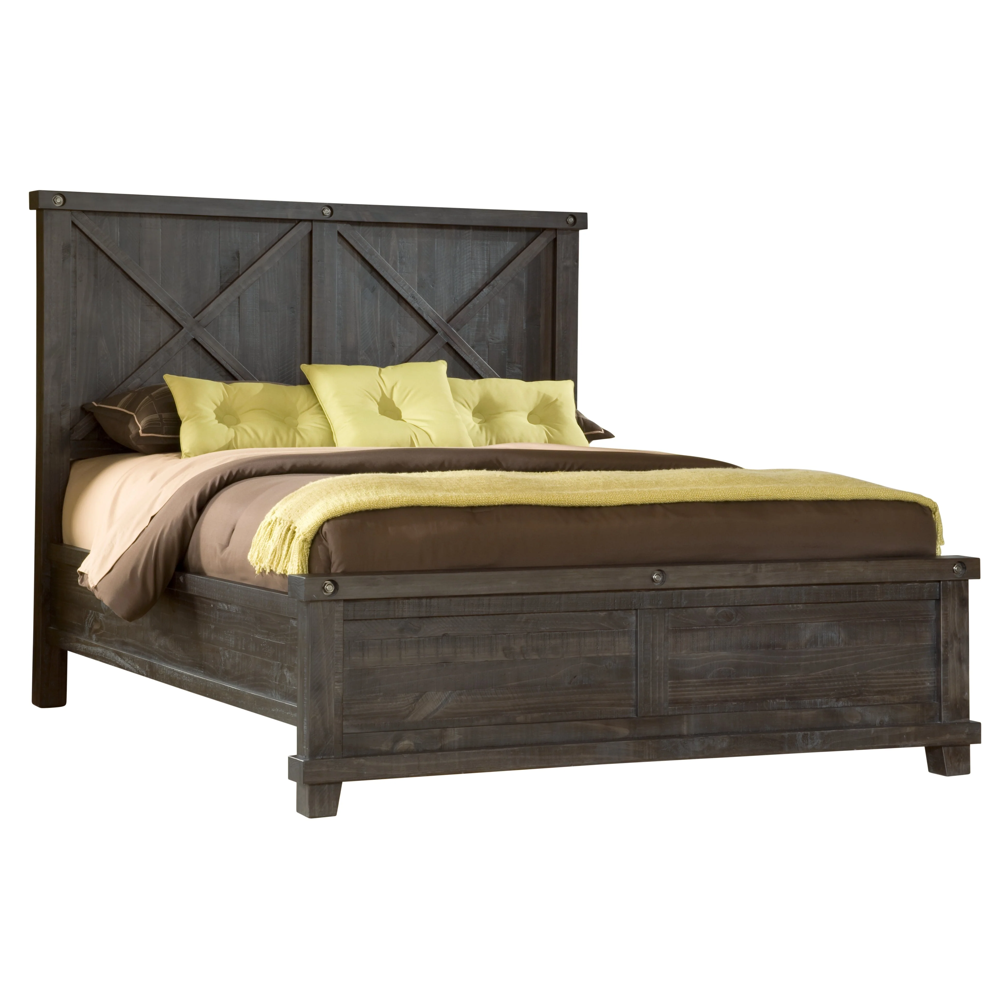 Yosemite Solid Wood Eastern King Panel Bed in Cafe - Image 7