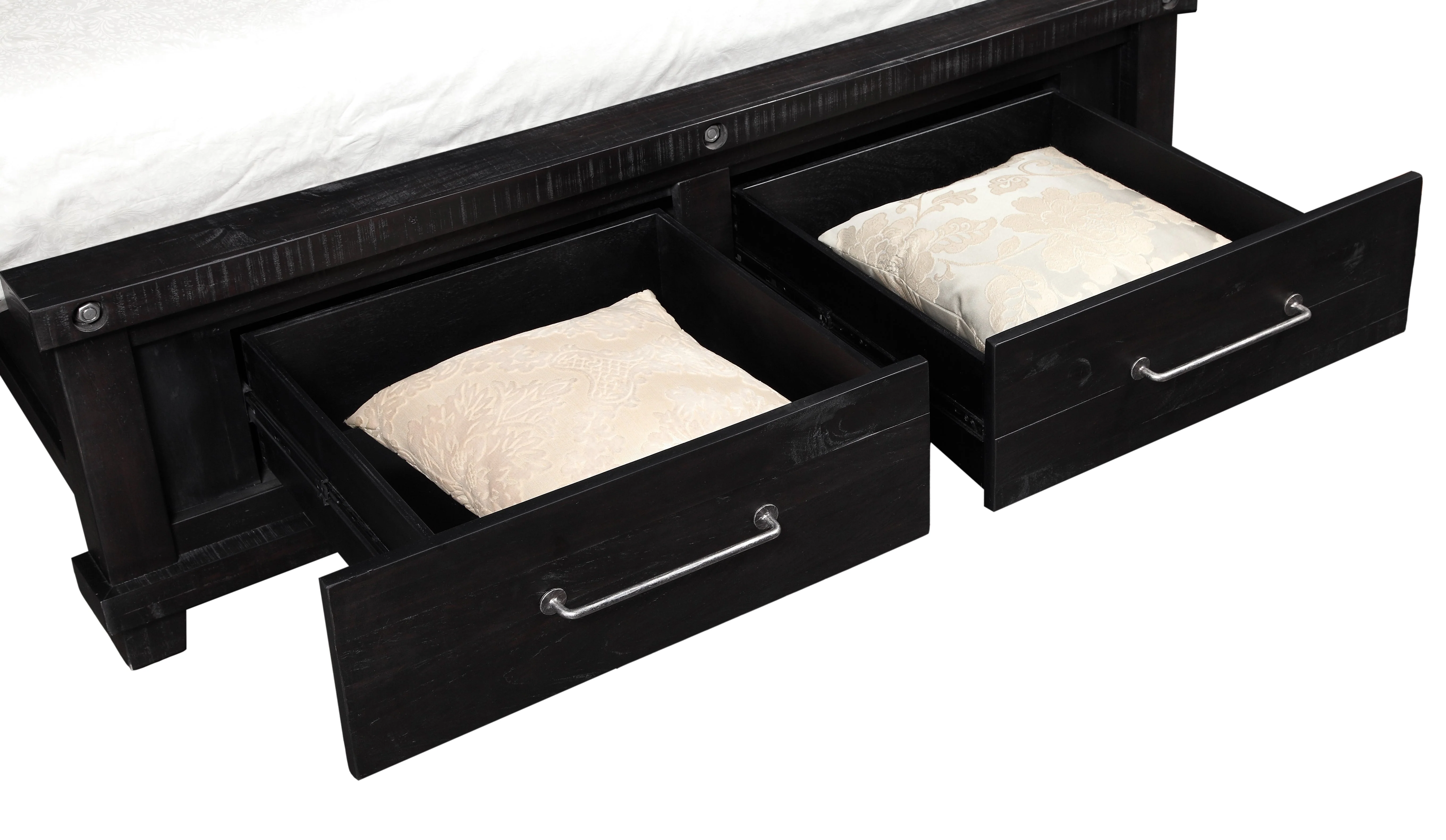 Yosemite Solid Wood Footboard California King Storage Bed in Cafe - Image 5