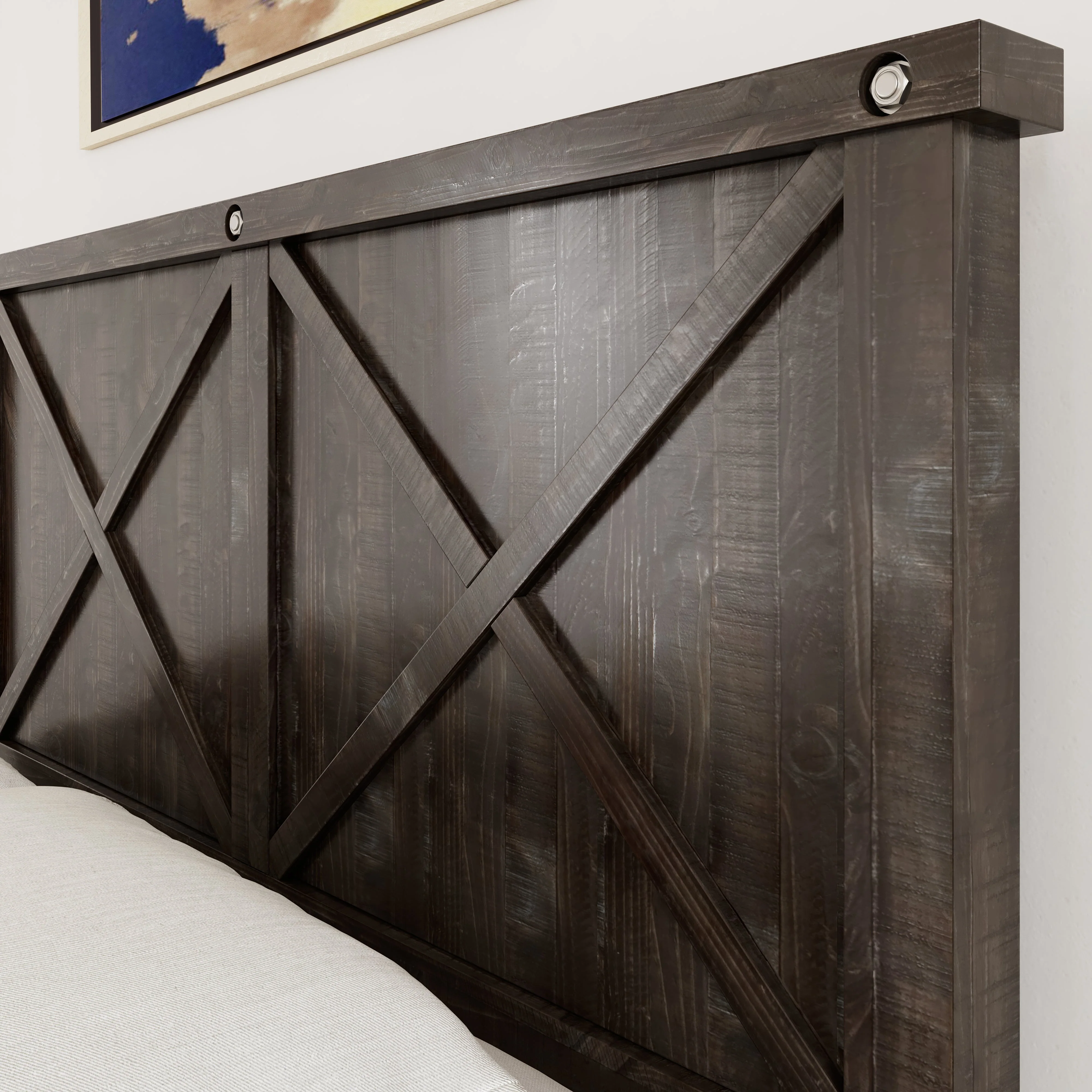 Yosemite Solid Wood Footboard Eastern King Storage Bed in Cafe - Image 3