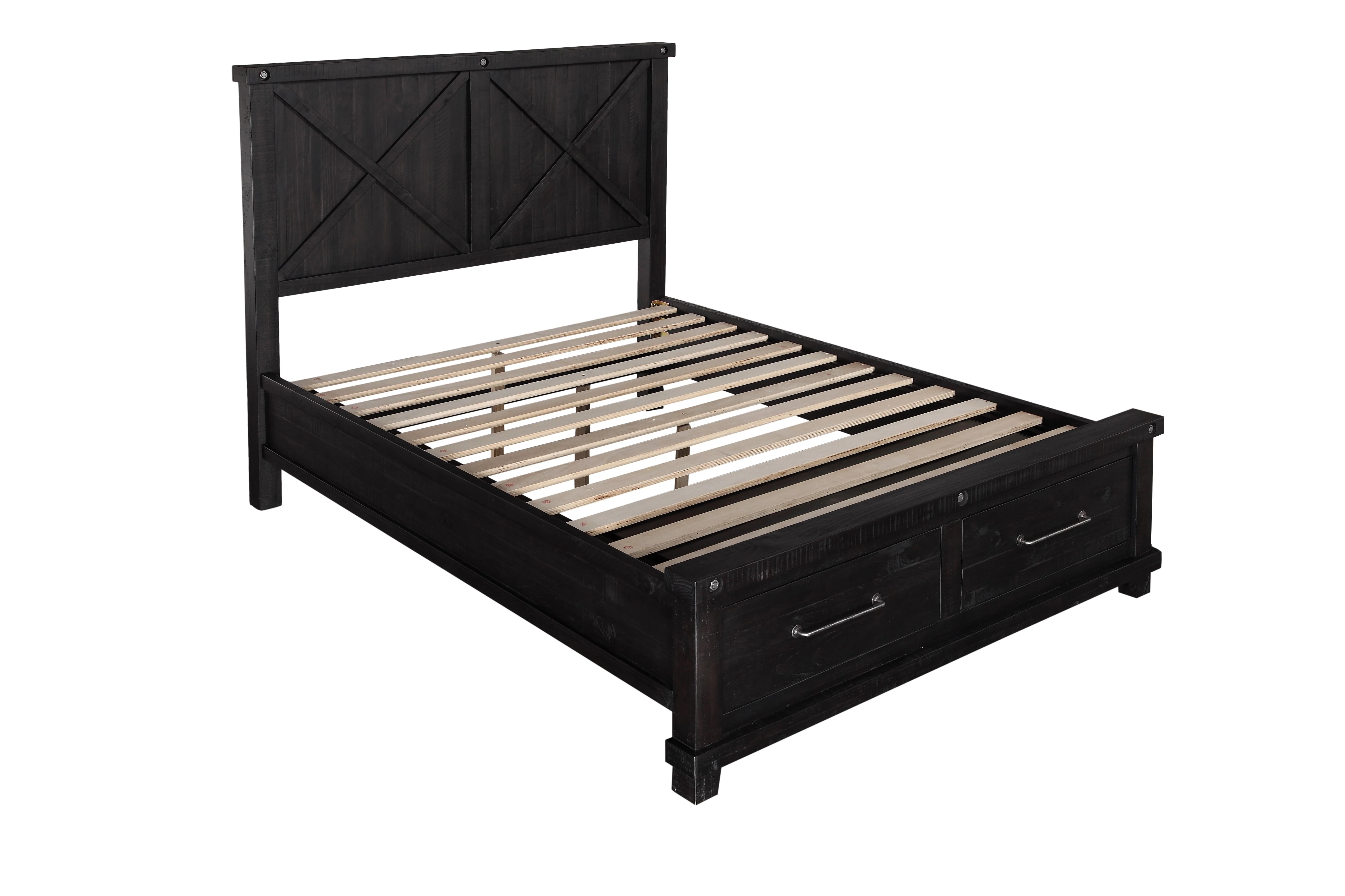 Yosemite Solid Wood Footboard Queen Storage Bed in Cafe - Image 6