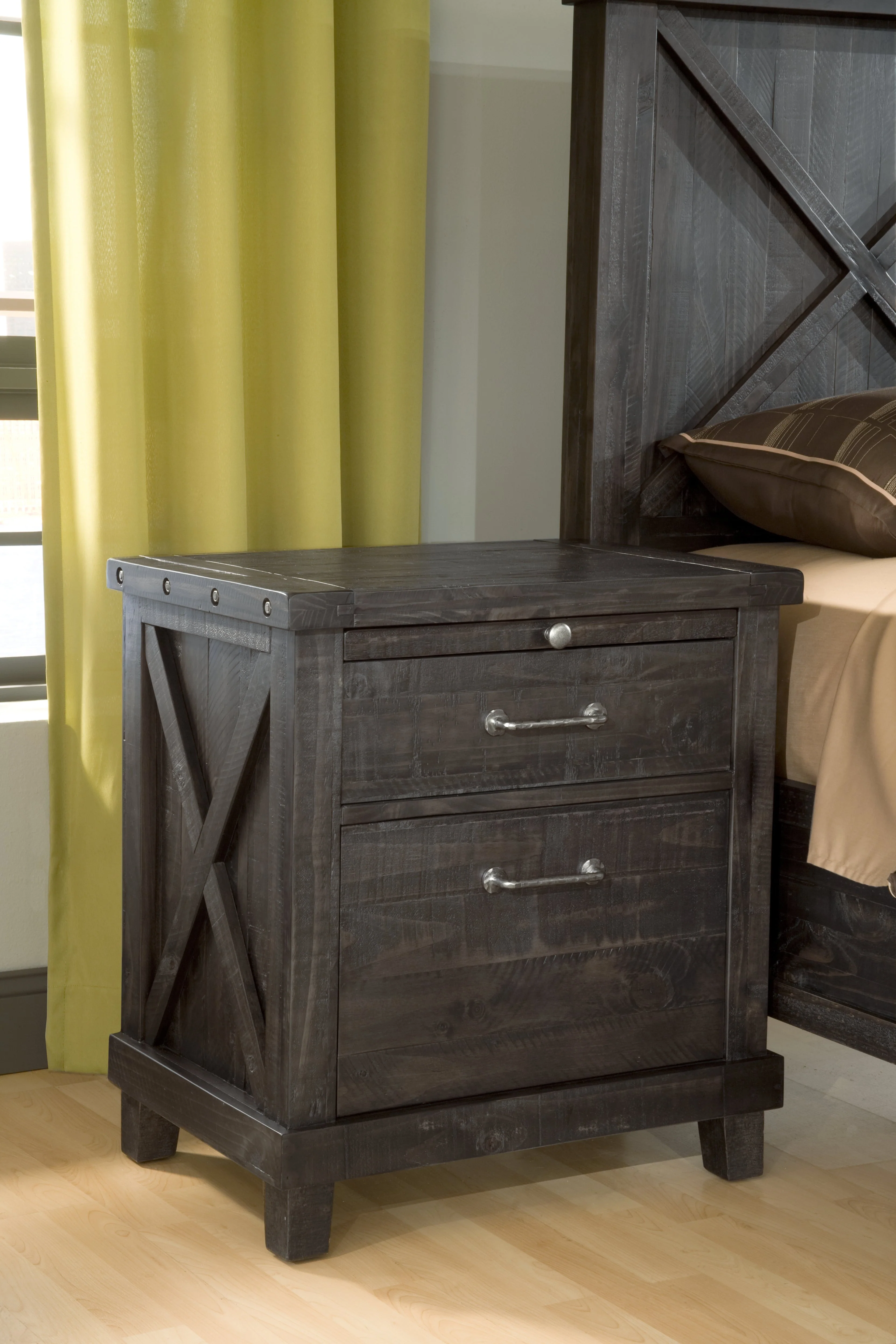 Yosemite Solid Wood Nightstand in Cafe - Image 2