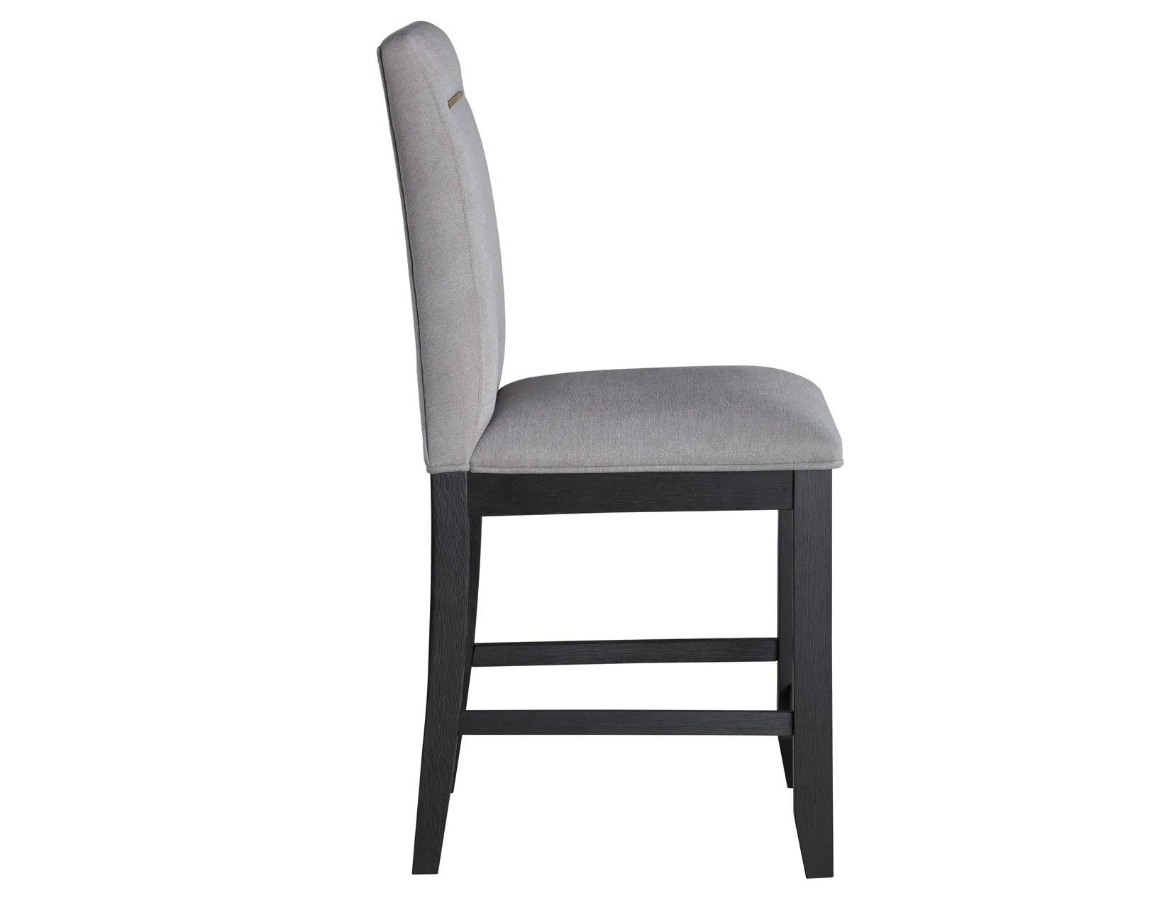 Yves 24″ Counter Stool, Grey Upholstered, Set of 2 - Image 3