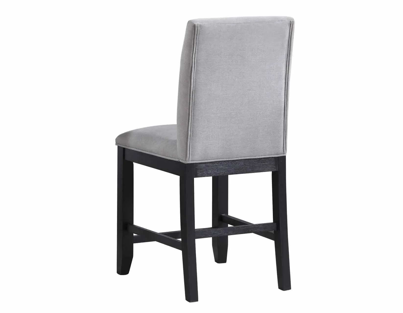 Yves 24″ Counter Stool, Grey Upholstered, Set of 2 - Image 4