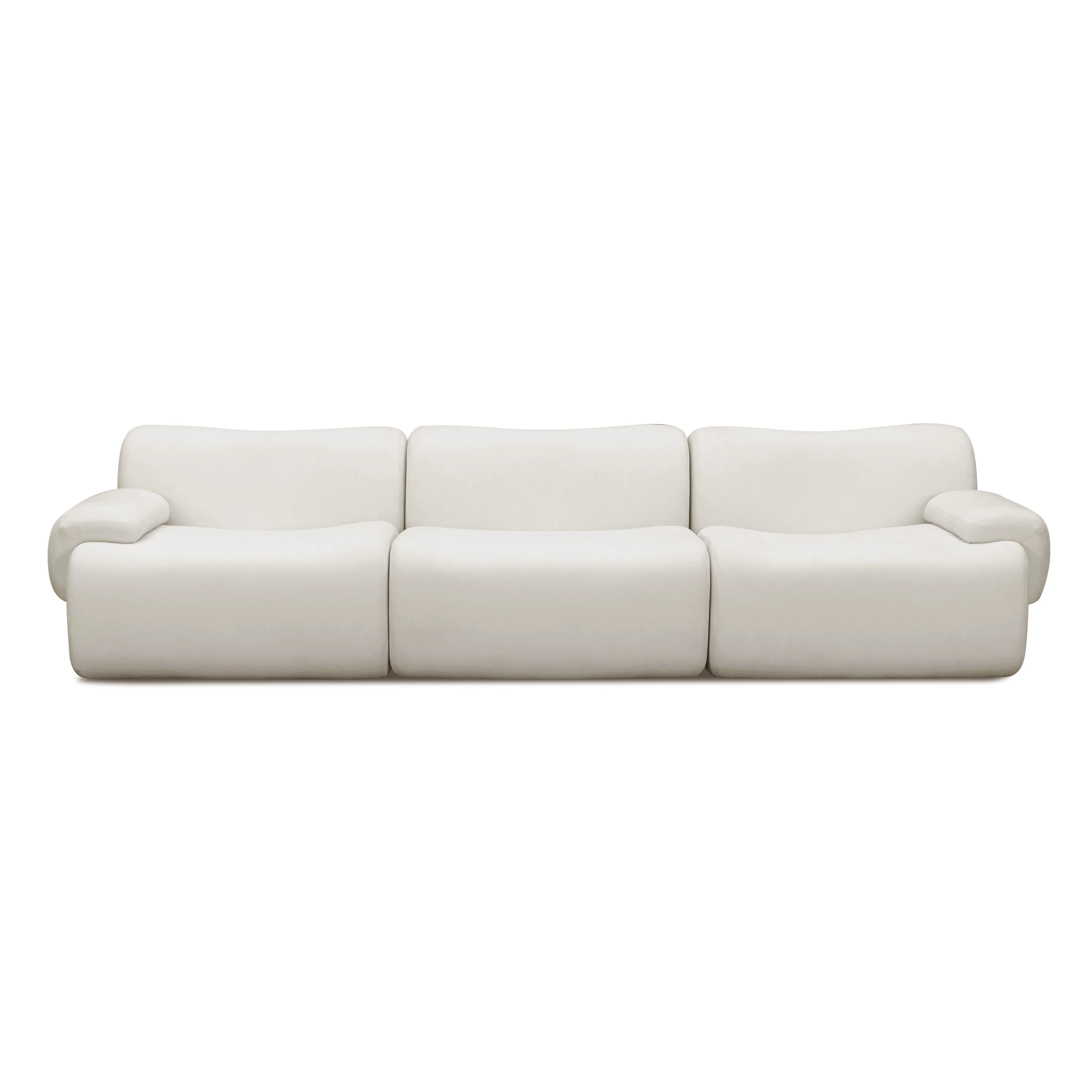 Zenith 116.5" Contract-Grade Upcycled Fabric Modular Sofa